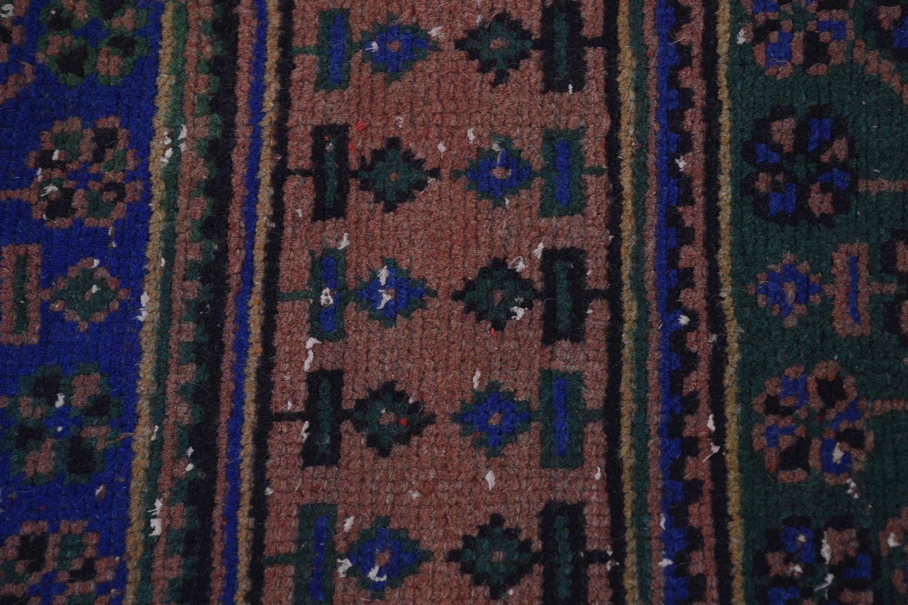 Merdiven Halısı, Vintage Halılar, Beni Ourain Yolluk Halısı, Turuncu Oryantal Halı, El Dokuma Halı, Türk Halısı, Mutfak Halıları, 3.1x10.9 ft Yolluk Halısı