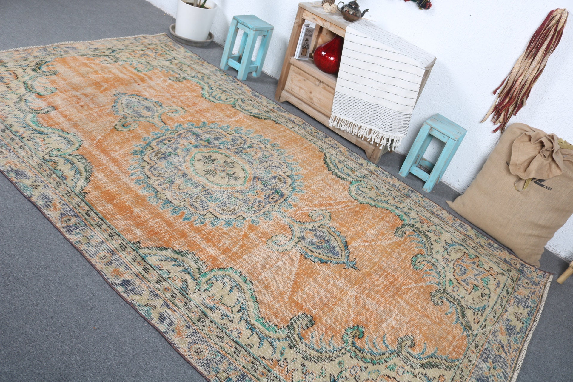 Moroccan Rug, Vintage Rug, Rugs for Dining Room, Anatolian Rug, Dining Room Rug, Living Room Rug, Turkish Rug, 5.3x9.5 ft Large Rug