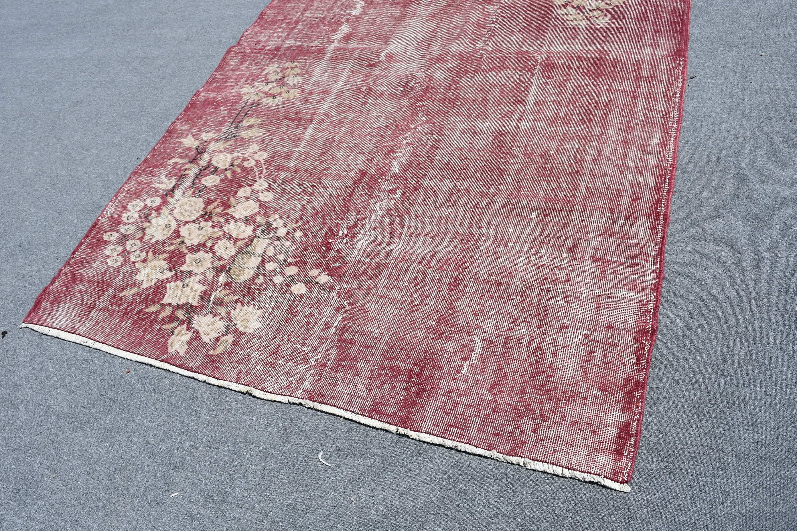 Pembe Oryantal Halı, Salon Halısı, Oturma Odası Halıları, Vintage Halı, 5.7x9.4 ft Büyük Halılar, Boho Halısı, Türk Halısı, Havalı Halılar