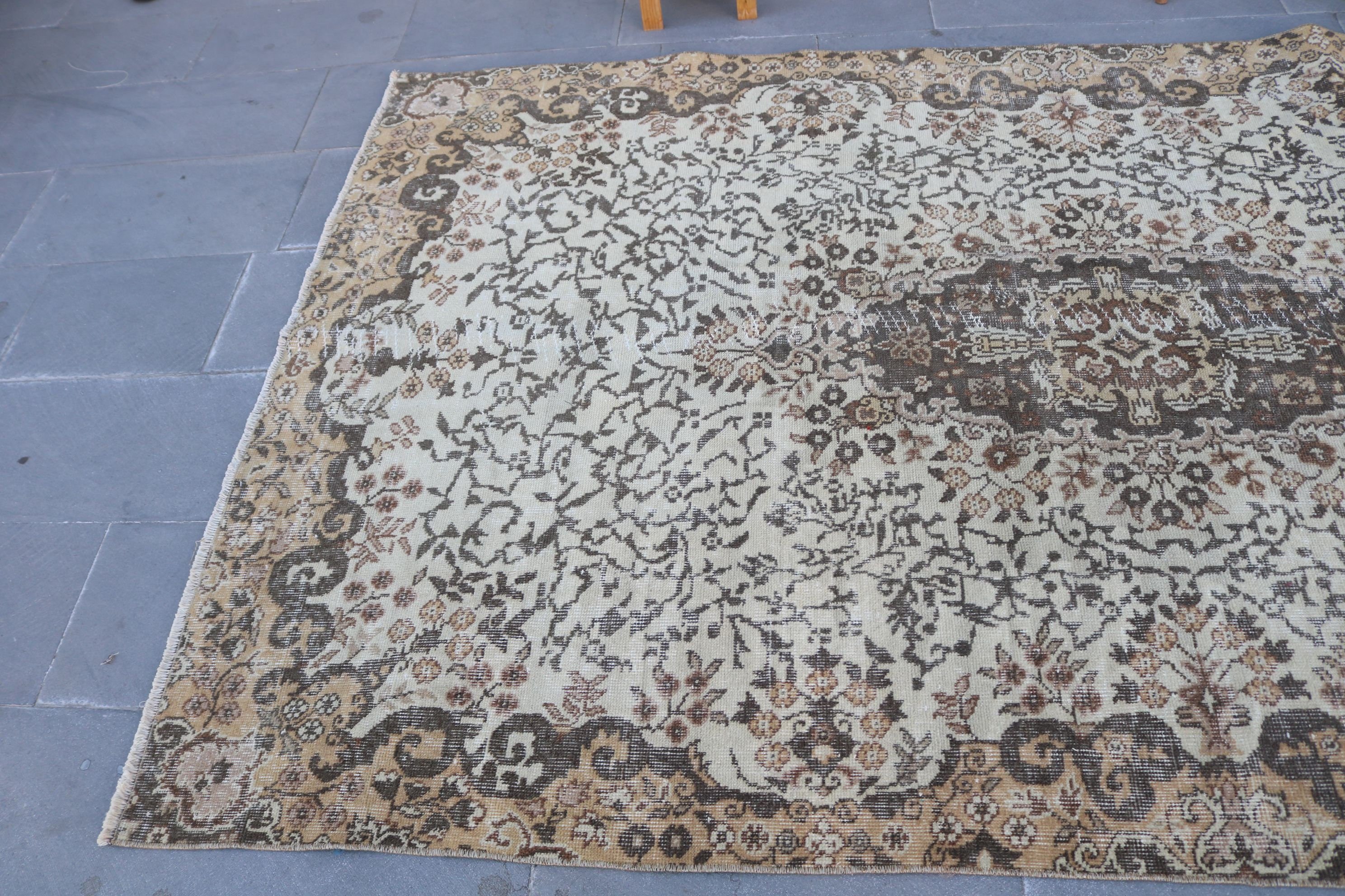 Living Room Rug, Anatolian Rugs, Salon Rug, Vintage Rugs, Turkish Rug, Rugs for Bedroom, 5.3x9 ft Large Rugs, Antique Rug, Pale Rugs