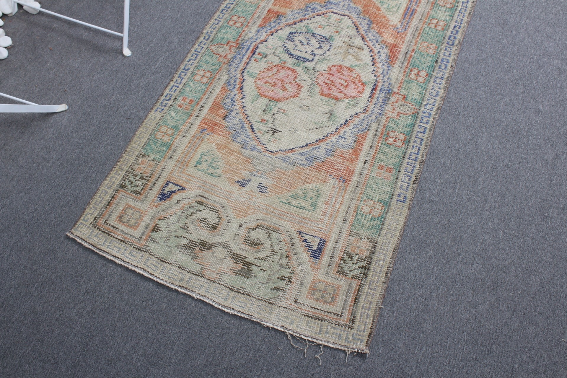 Çocuk Halısı, Yün Halı, Turuncu Antika Halılar, Yatak Odası Halısı, Türk Halısı, Anadolu Halısı, Vintage Halılar, Eskitilmiş Halı, 2,5x4,6 ft Küçük Halılar