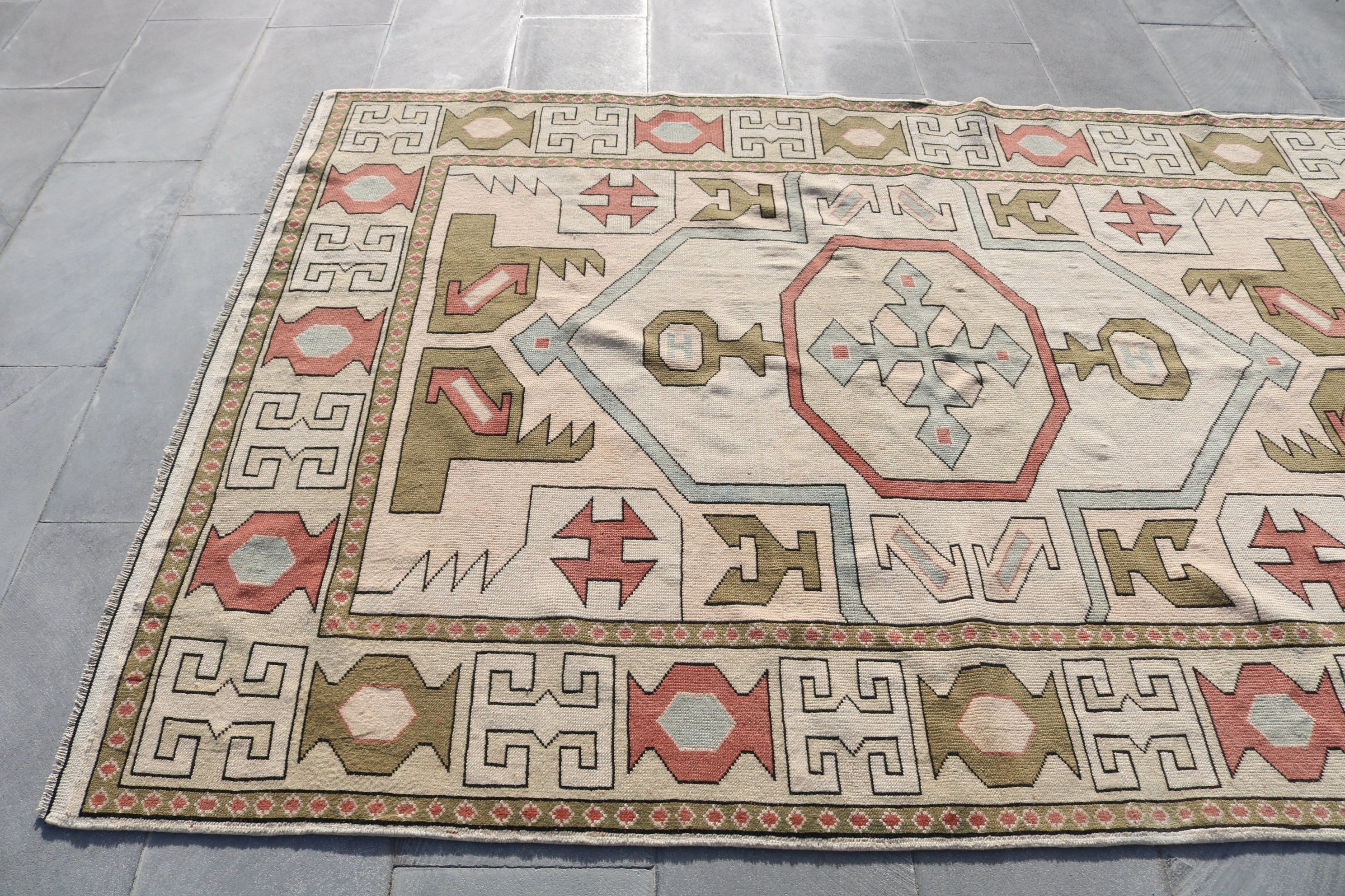 Yer Halısı, Mutfak Halısı, Türk Halıları, Salon Halıları, Salon Halıları, Özel Halı, Oturma Odası Halıları, Vintage Halılar, Eski Halı, 5,2x7,8 ft Büyük Halı