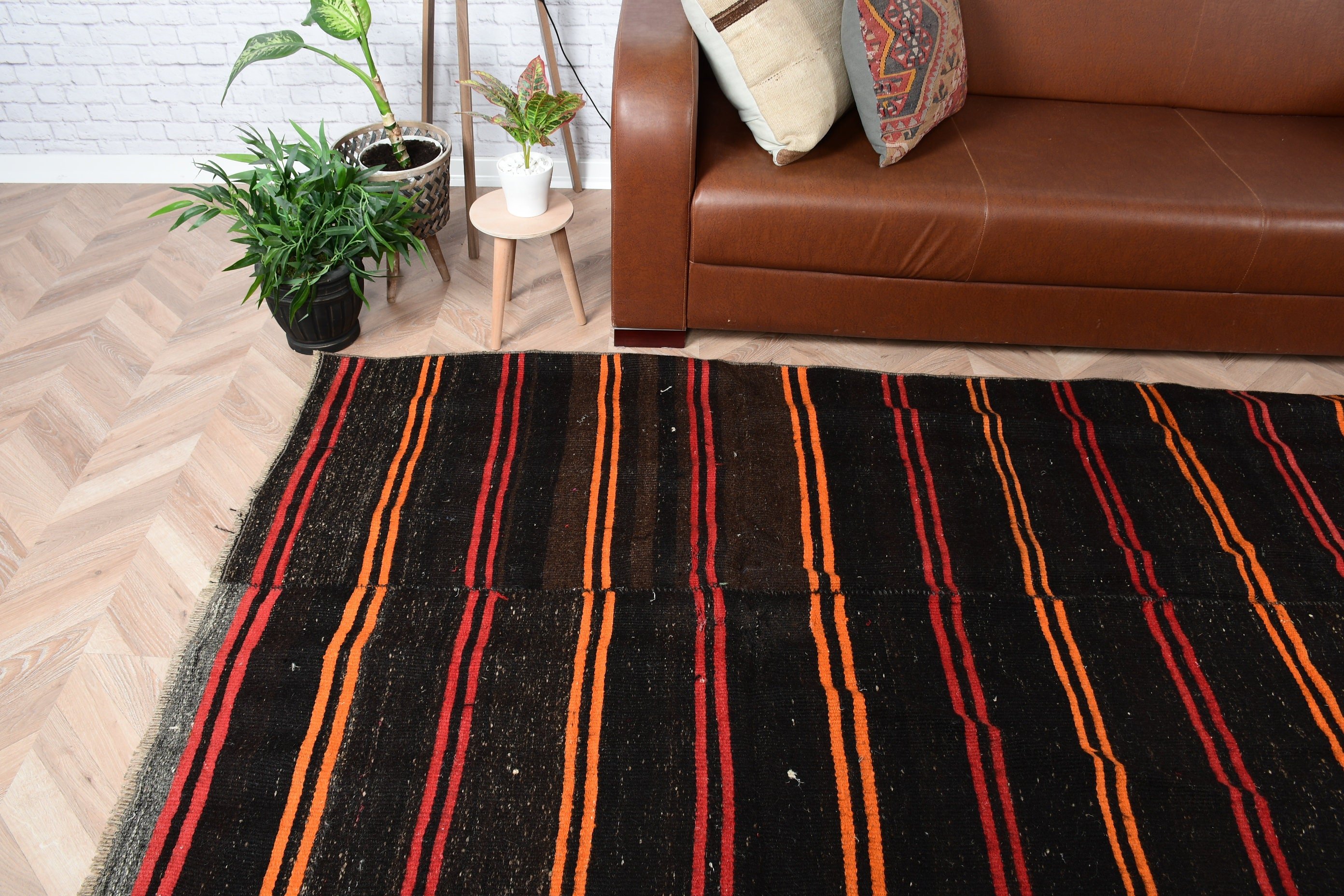 Turkish Rugs, 4.1x11.3 ft Runner Rug, Corridor Rug, Kitchen Rug, Anatolian Rugs, Kilim, Wool Rug, Black Wool Rug, Office Rug, Vintage Rugs