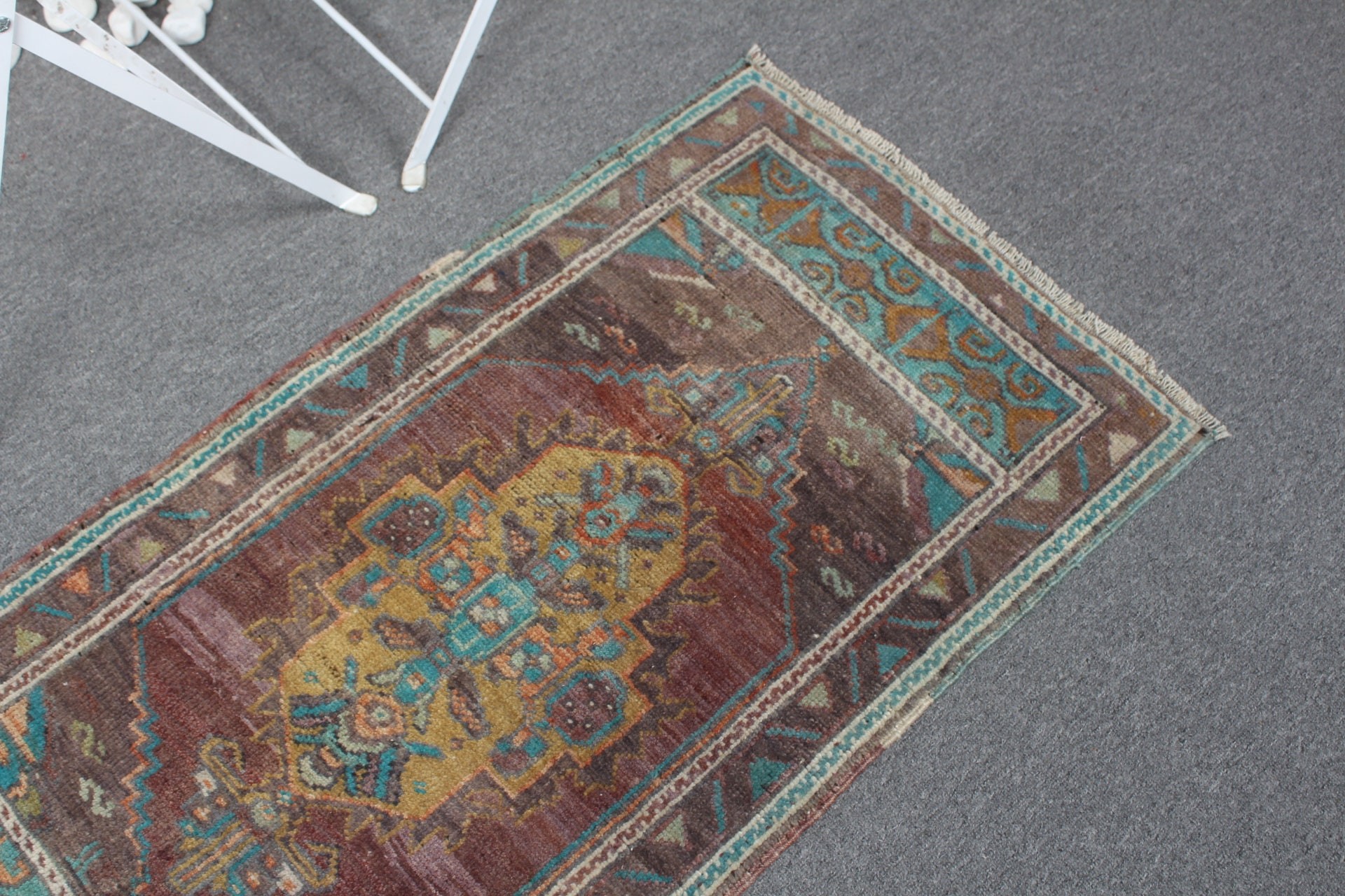 2x3,6 ft Küçük Halılar, Antika Halılar, Giriş Halıları, Yatak Odası Halısı, Vintage Halılar, Kahverengi Havalı Halılar, Mutfak Halıları, Mutfak Halıları, Türk Halısı