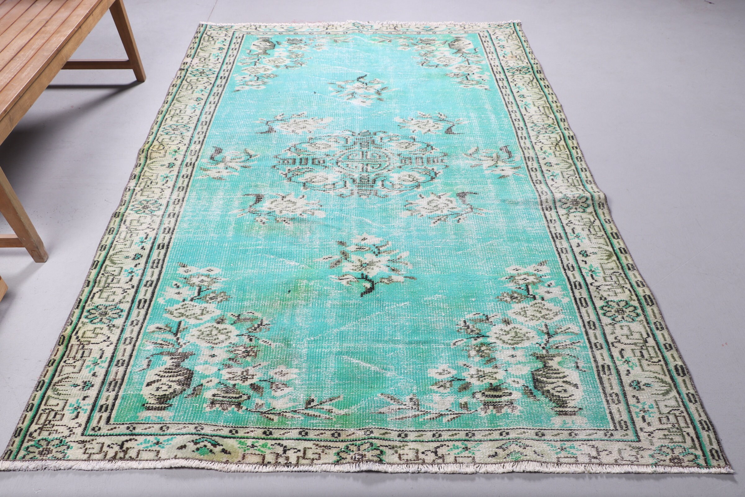 Living Room Rug, Salon Rug, Vintage Rug, 5.7x8.2 ft Large Rug, Blue Moroccan Rug, Turkish Rugs, Organic Rug, Moroccan Rugs