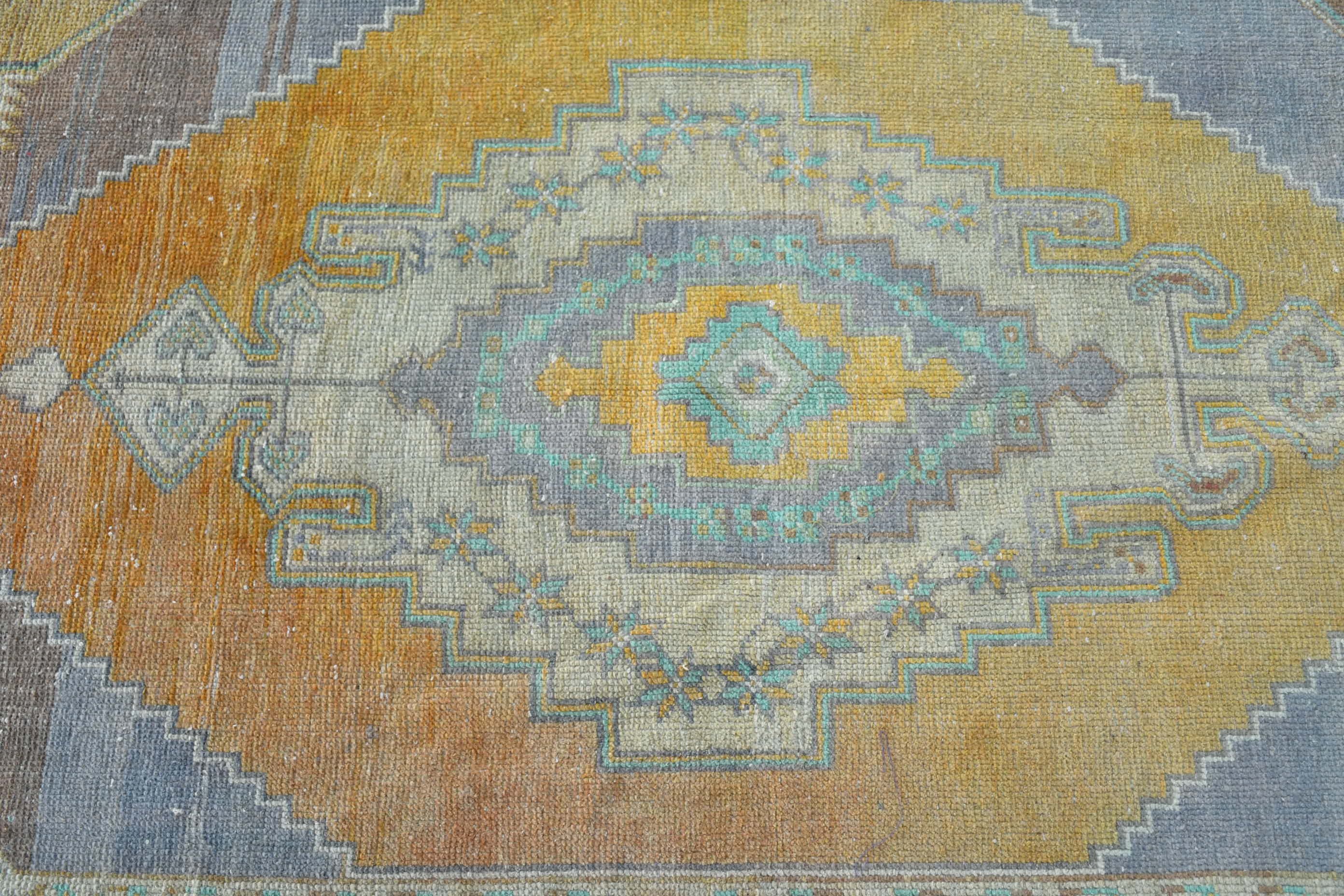 Bedroom Rug, Rugs for Bedroom, Antique Rug, Turkish Rugs, Vintage Rug, Yellow Oriental Rug, Kitchen Rug, Entry Rug, 2.8x5.4 ft Accent Rugs