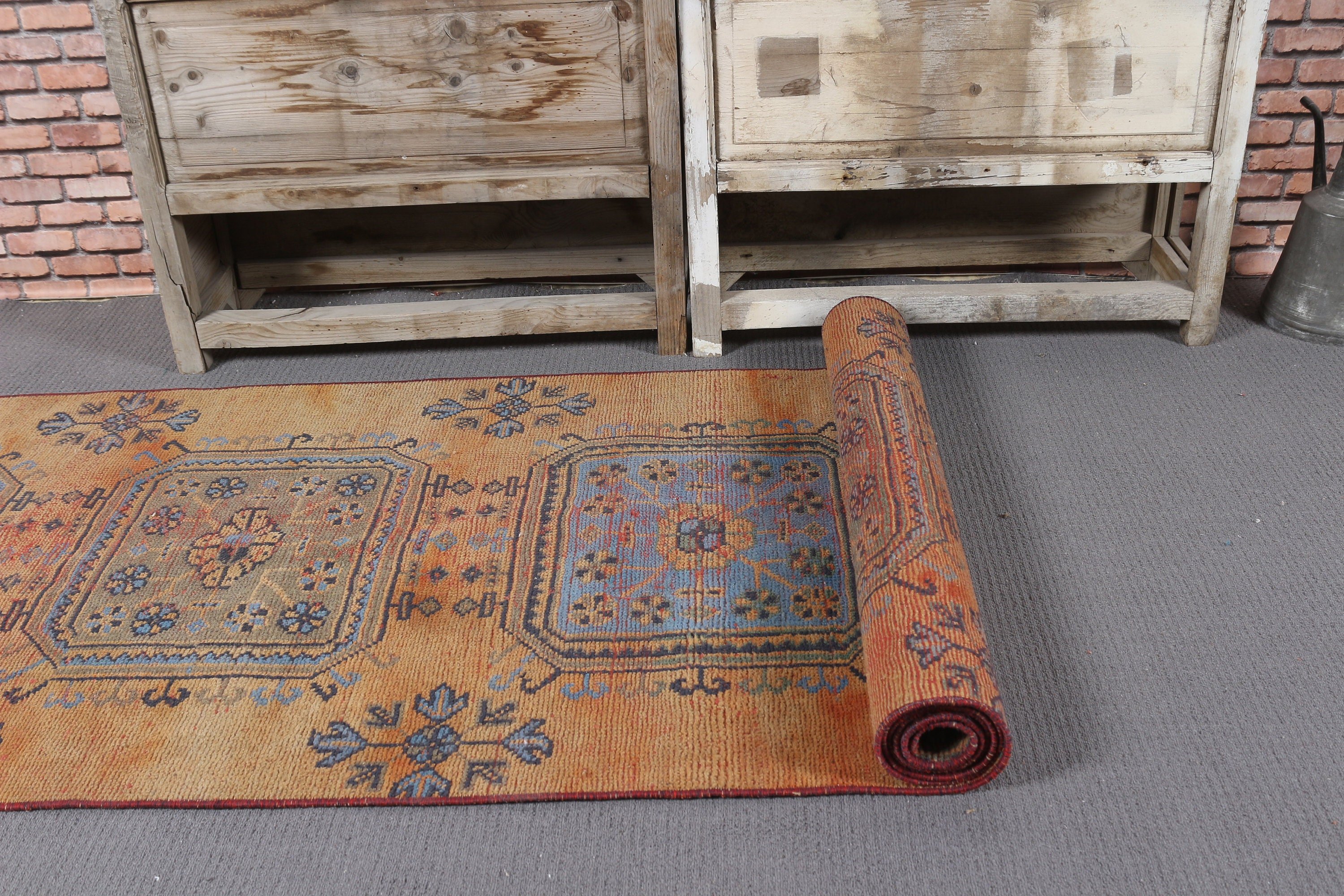 Vintage Halı, Türk Halısı, Koridor Halısı, Koridor Halıları, 2,9x11,5 ft Runner Halısı, Mutfak Halıları, Pembe Yer Halıları, Bohem Halısı, Oryantal Halılar