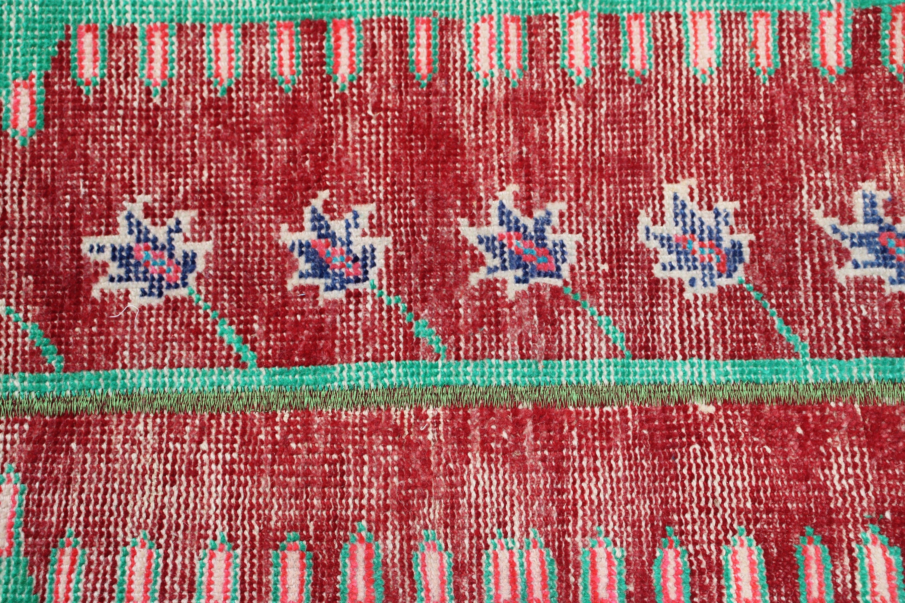 Entry Rug, 1.8x3.4 ft Small Rugs, Turkish Rug, Flatweave Rugs, Rugs for Small Boho, Floor Rug, Car Mat Rug, Vintage Rugs, Red Antique Rugs