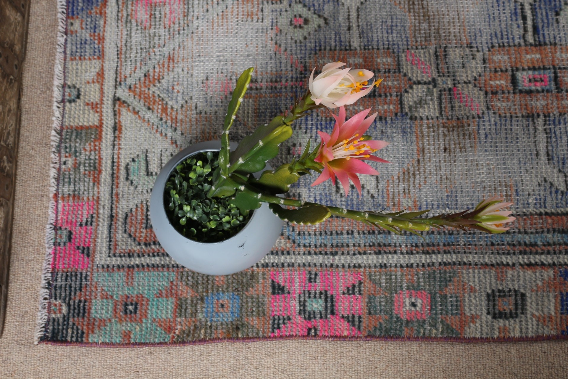 Vintage Rugs, Rugs for Car Mat, Door Mat Rug, 2.5x3.9 ft Small Rug, Boho Rug, Turkish Rug, Kitchen Rugs, Home Decor Rugs, Blue Kitchen Rugs