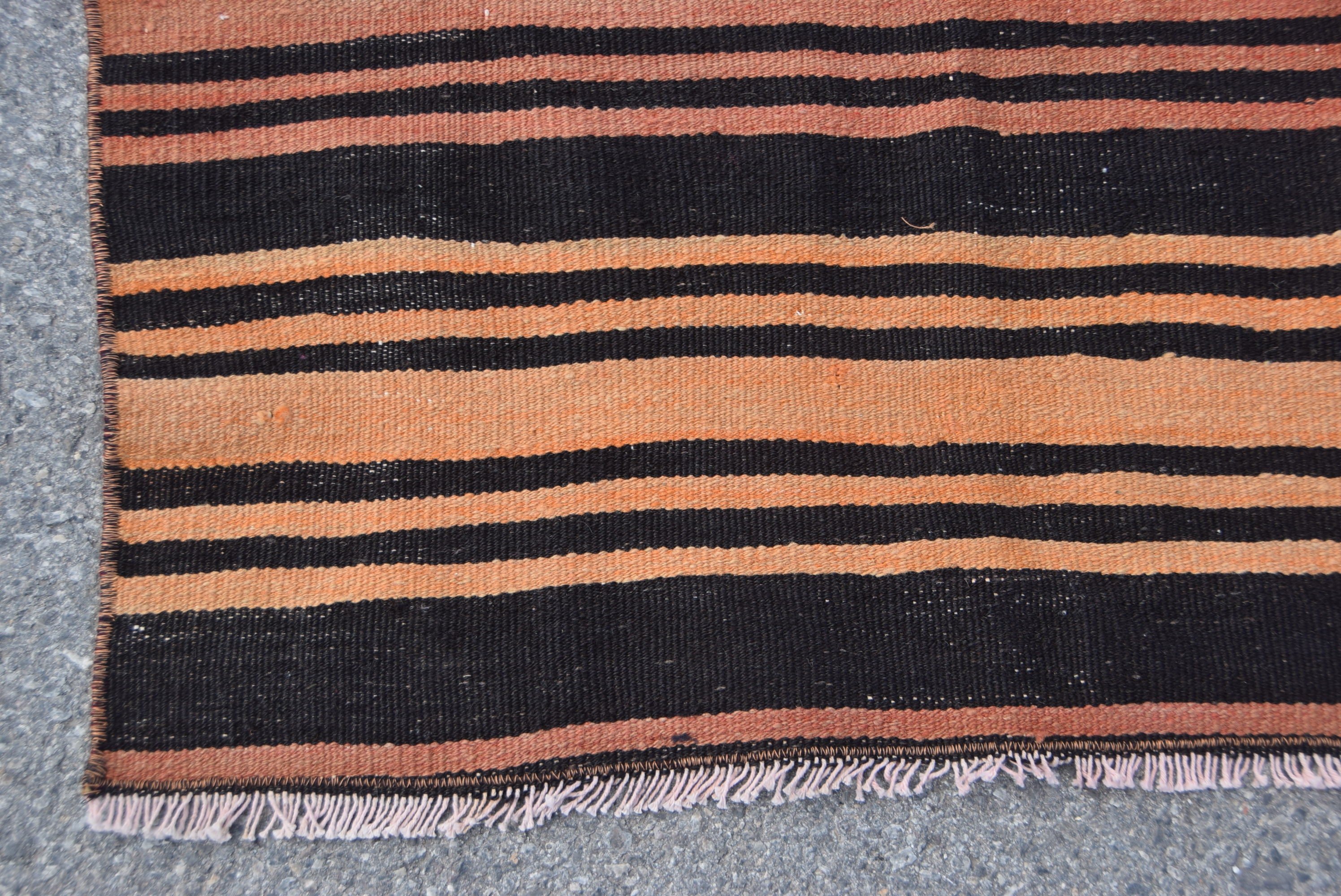 Vintage Halı, Koridor Halısı, Eski Halılar, Mutfak Halısı, Kilim, Türk Halısı, Yer Halısı, Turuncu 3x11.5 ft Runner Halısı, Anadolu Halıları