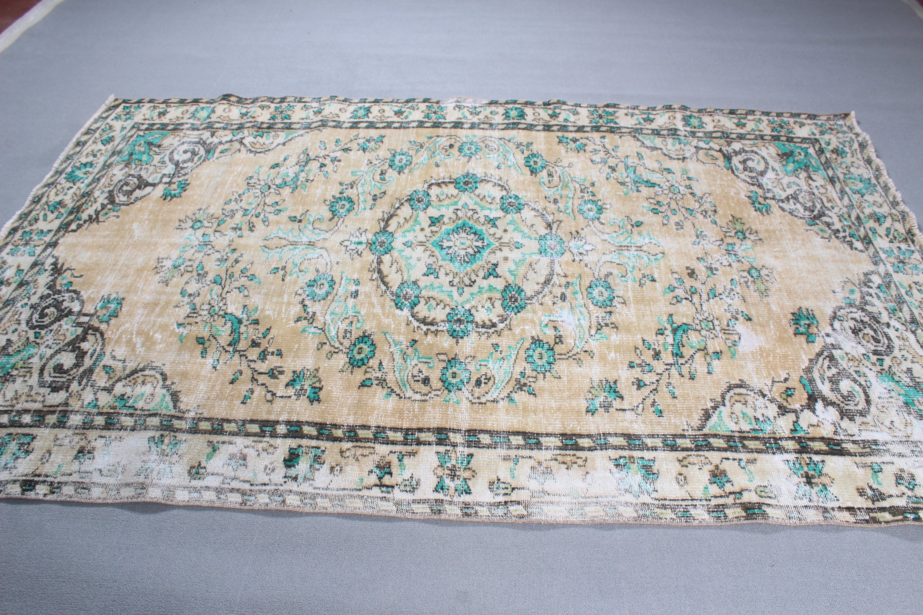 5.6x8.7 ft Large Rug, Home Decor Rugs, Large Oushak Rug, Boho Rug, Anatolian Rugs, Turkish Rugs, Brown Floor Rug, Vintage Rug, Salon Rugs