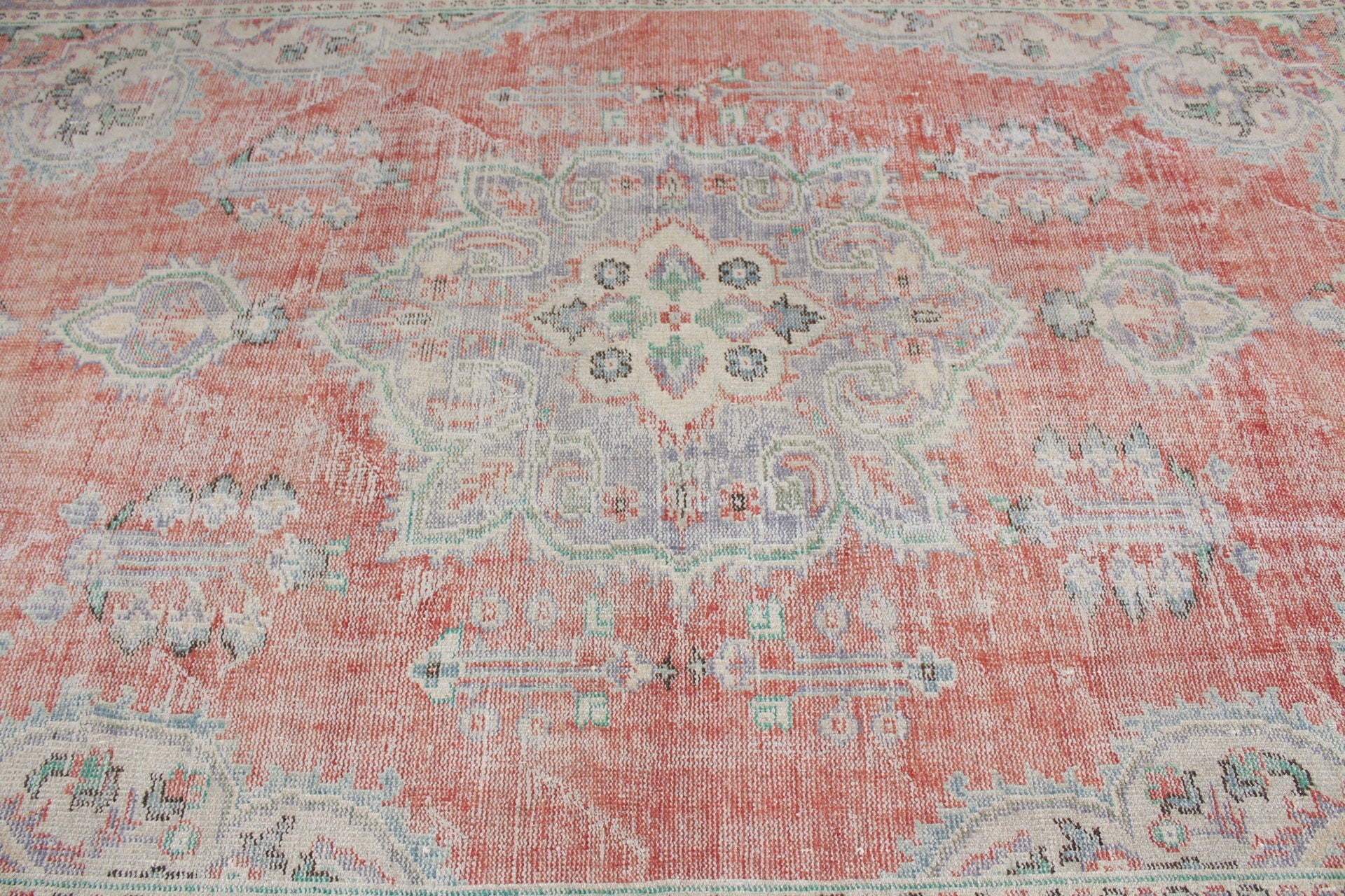 Vintage Decor Rug, Saloon Rug, Oriental Rug, Turkish Rugs, Salon Rugs, Red Cool Rug, Vintage Rug, 6.7x10.5 ft Oversize Rugs, Oushak Rugs