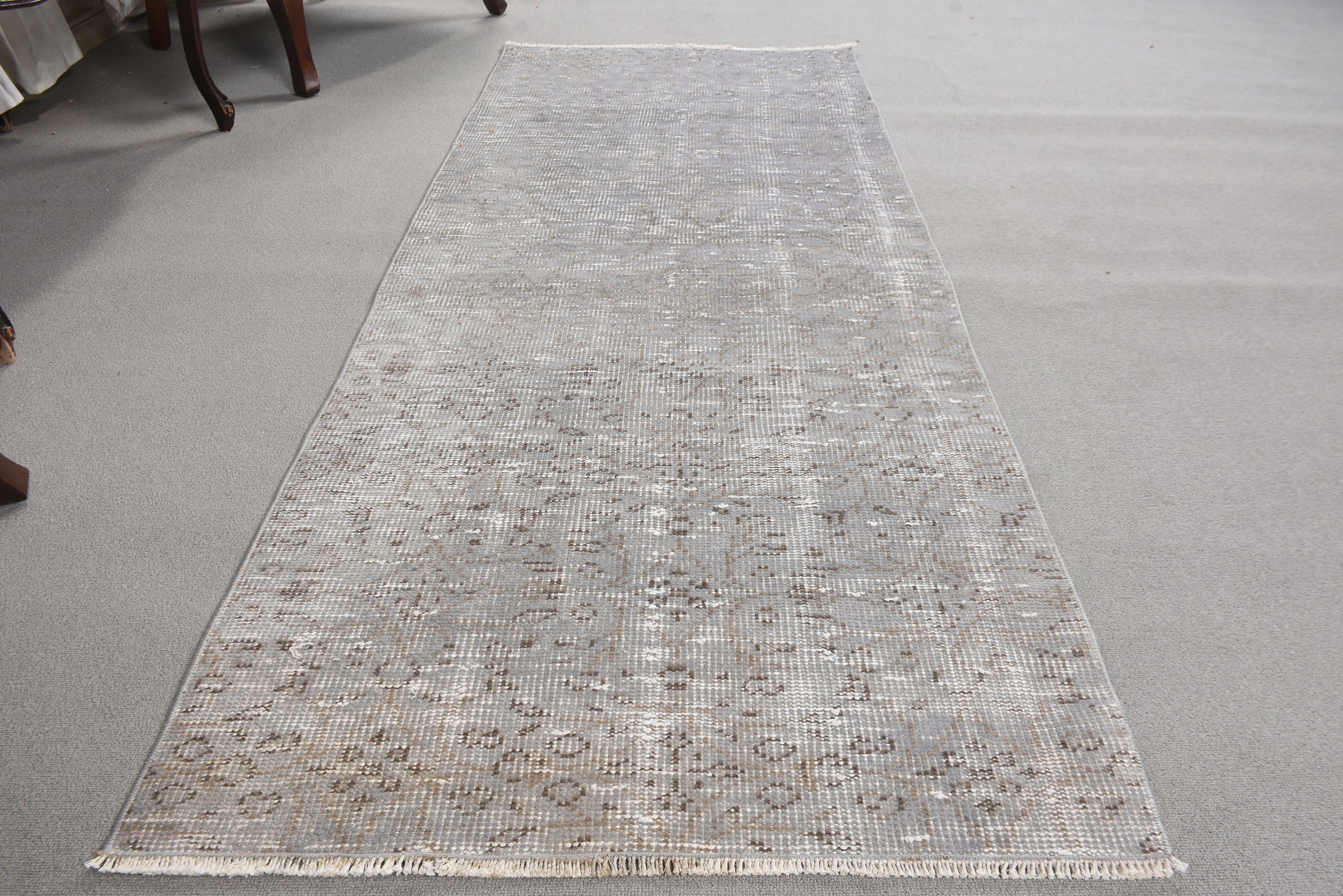 Antique Rug, Gray Luxury Rug, Turkish Rug, 2.7x6.7 ft Accent Rug, Handwoven Rugs, Entry Rugs, Traditional Rug, Bedroom Rugs, Vintage Rugs