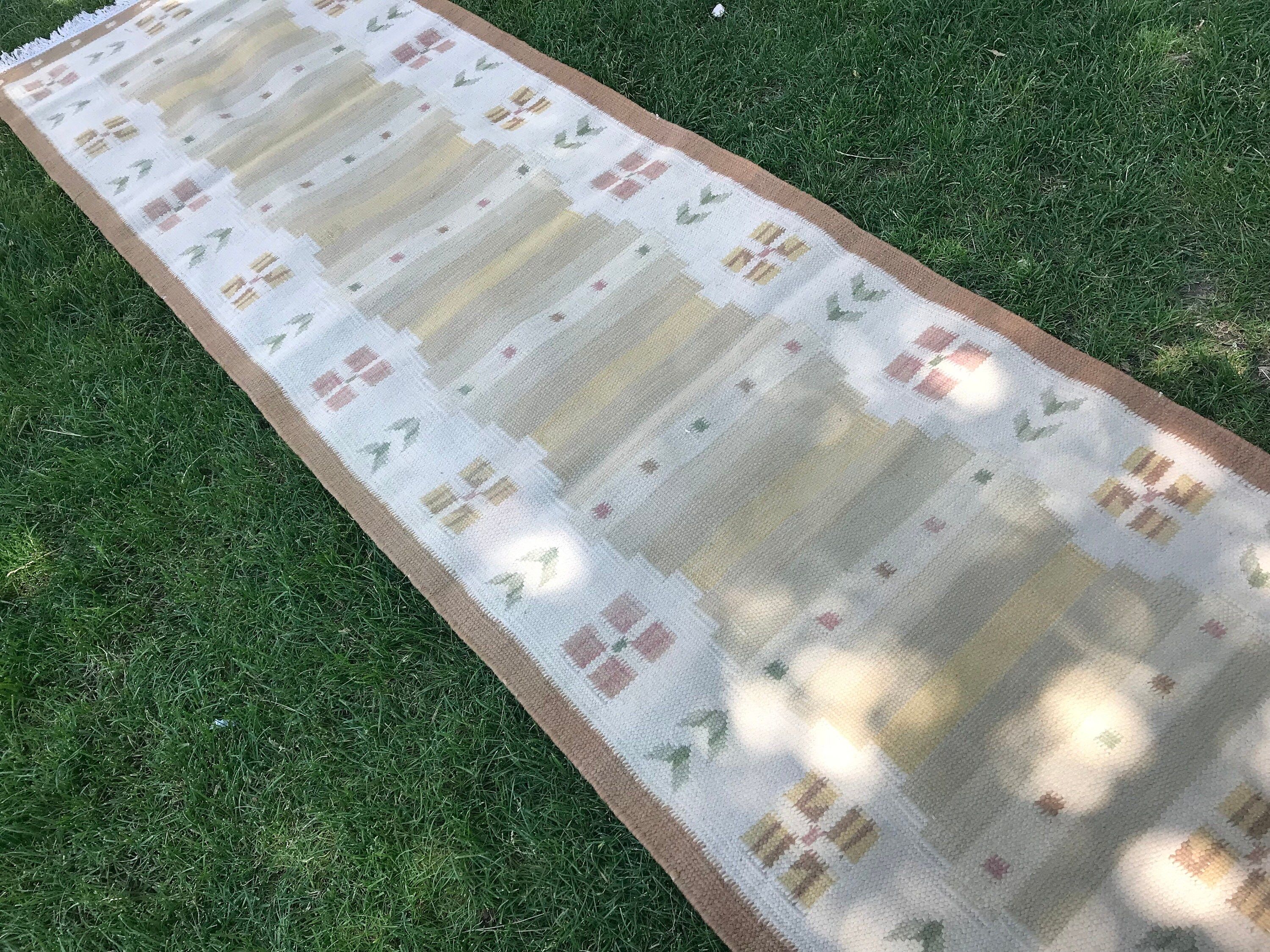 Corridor Rugs, Pastel Rug, 2.7x9.1 ft Runner Rug, Wool Rug, Floor Rug, Turkish Rug, Beige Floor Rugs, Rugs for Hallway, Vintage Rug