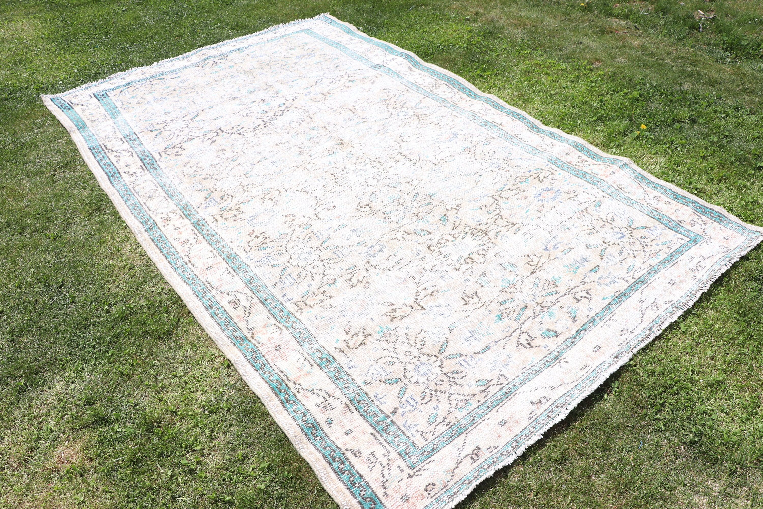 5.3x8.6 ft Büyük Halılar, Vintage Halılar, Büyük Vintage Halılar, Türk Halıları, Lüks Halılar, Bej Oryantal Halılar, Yatak Odası Halıları, Oturma Odası Halıları