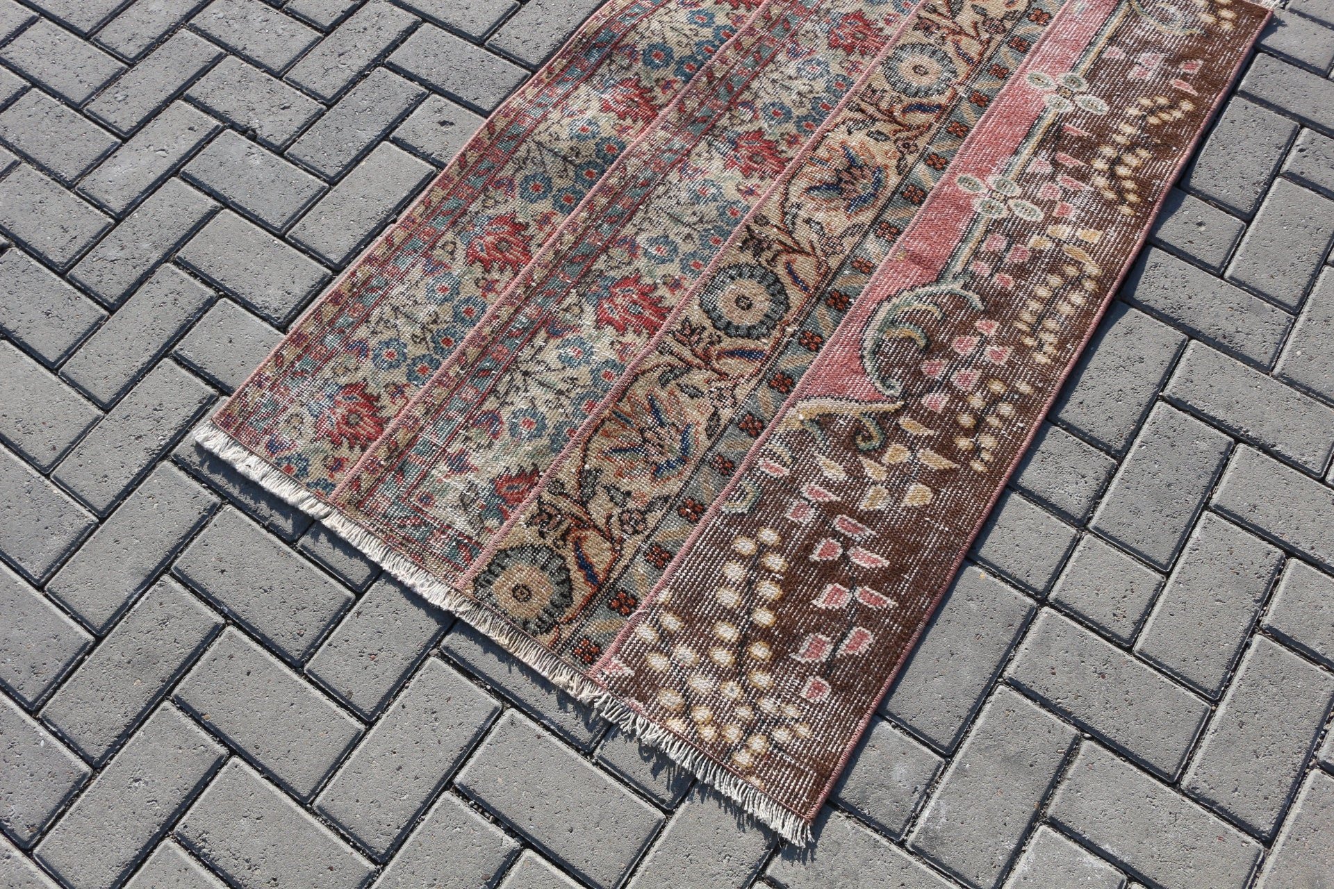 Vintage Rug, Bedroom Rug, Kitchen Rug, Bath Rugs, Door Mat Rugs, Office Rugs, 2.7x4.3 ft Small Rug, Turkish Rugs, Brown Home Decor Rugs