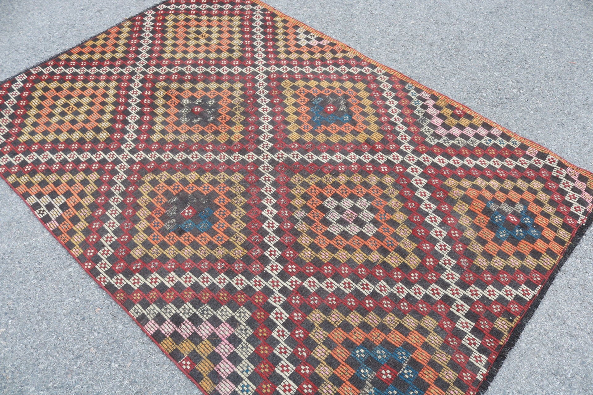 Kilim, Home Decor Rug, Colorful Rug, Nursery Rug, Rugs for Area, Dining Room Rugs, Turkish Rug, Vintage Rug, Boho Rugs, 4.9x7.1 ft Area Rug
