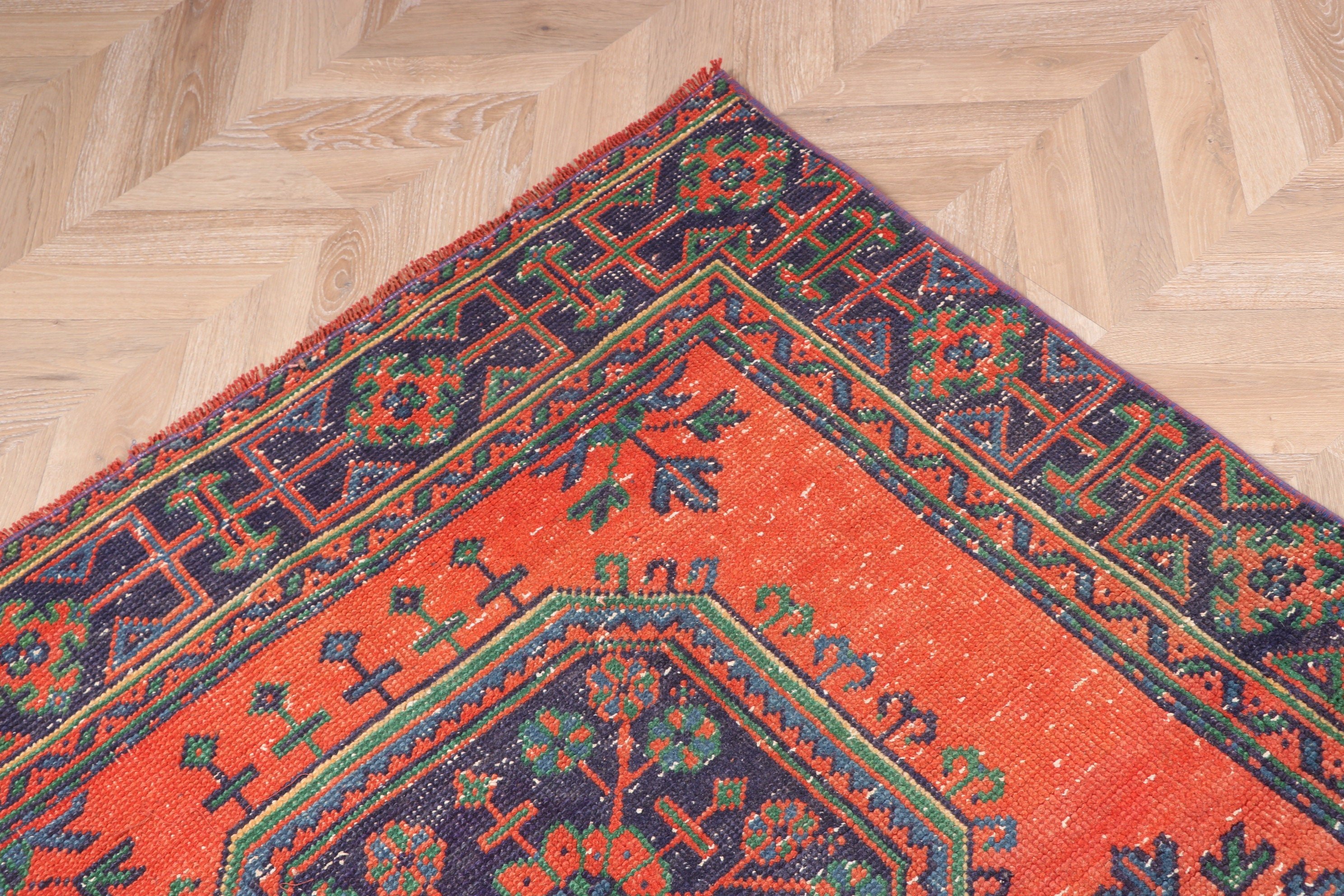 Vintage Runner Halı, Kırmızı Soğuk Halılar, Tribal Halılar, Merdiven Halıları, Vintage Halı, Türk Halısı, 3,9x11 ft Runner Halı, Nötr Halılar, Oryantal Halı