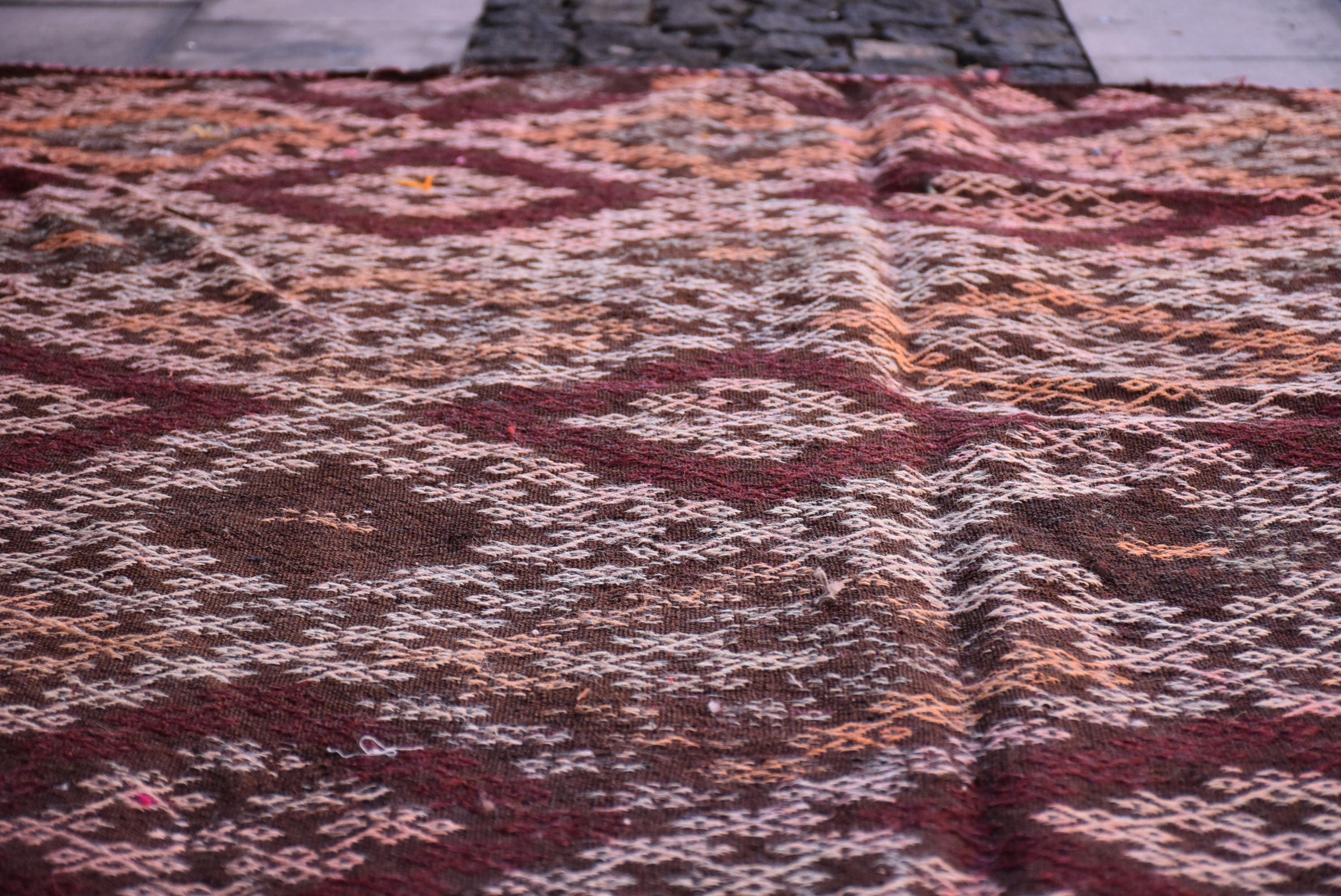 Living Room Rug, Vintage Rugs, Oriental Rug, Kilim, Brown Floor Rug, 5.5x11.7 ft Large Rug, Turkish Rugs, Bedroom Rug