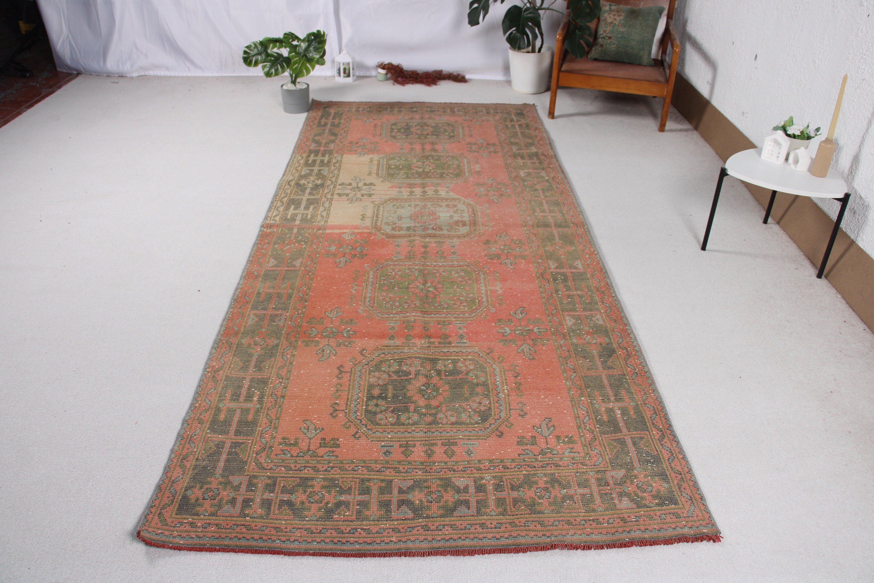 4.5x10.4 ft Large Rugs, Large Boho Rugs, Vintage Rugs, Aesthetic Rug, Pink Cool Rug, Luxury Rug, Dining Room Rugs, Wool Rug, Turkish Rug