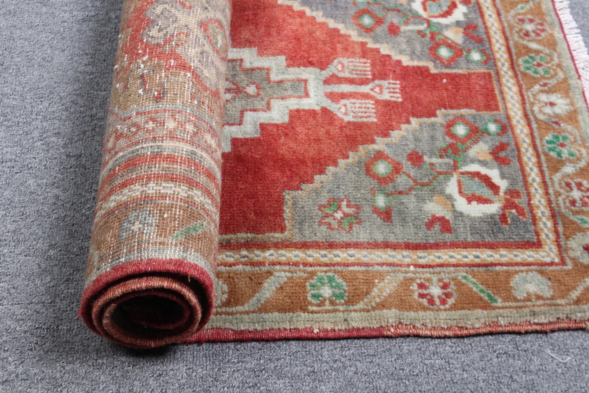 Araba Paspas Halısı, 1.7x3.3 ft Küçük Halılar, Kırmızı Oryantal Halılar, Yatak Odası Halıları, Oryantal Halı, Giriş Halısı, Vintage Halı, Fas Halısı, Türk Halısı