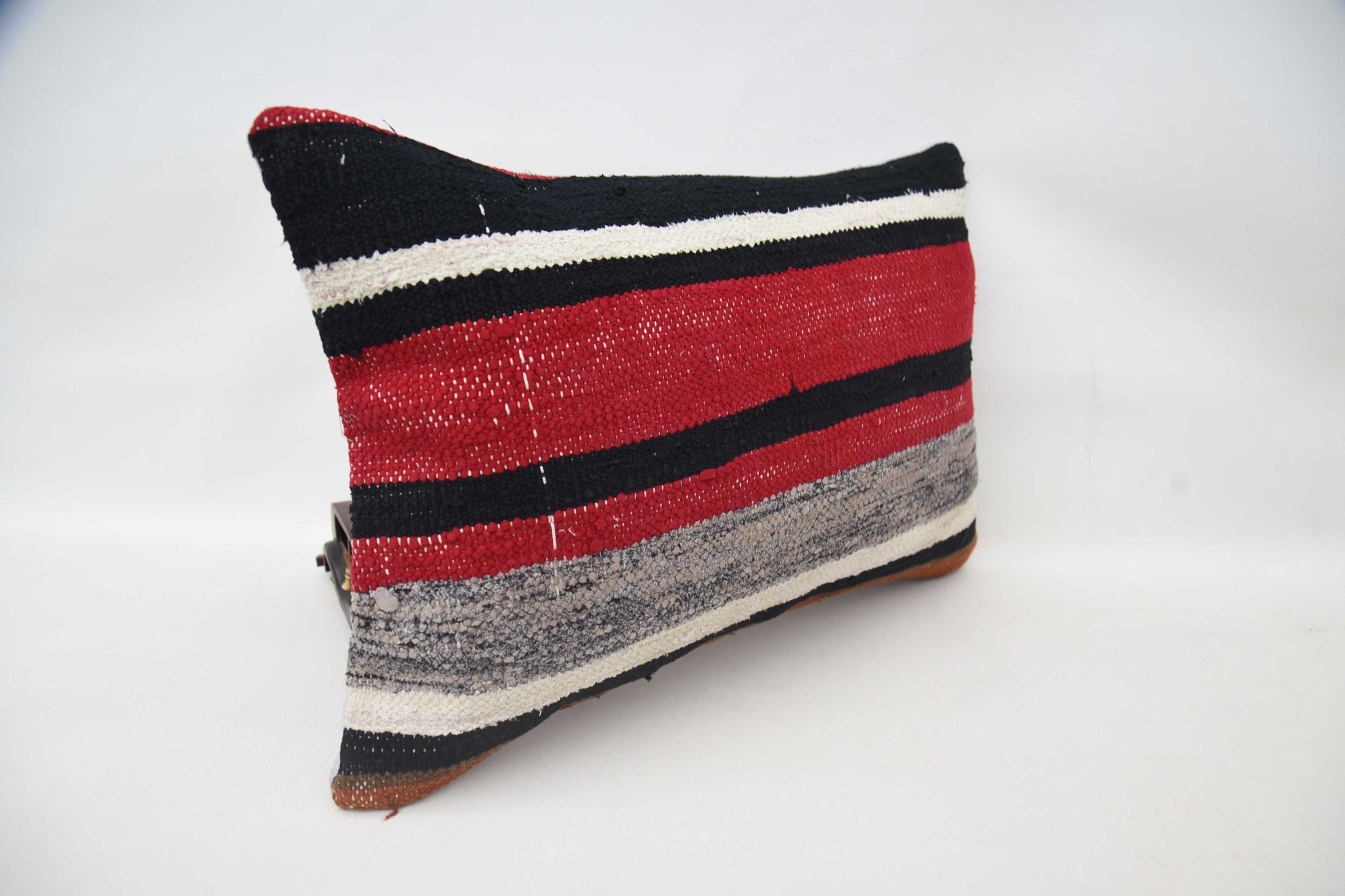 Anatolian Cushion, 16"x24" Red Cushion, Aztec Pillow Sham, Kilim Cushion Sham, Kilim Pillow Cover, Throw Kilim Pillow, Neutral Pillow Sham