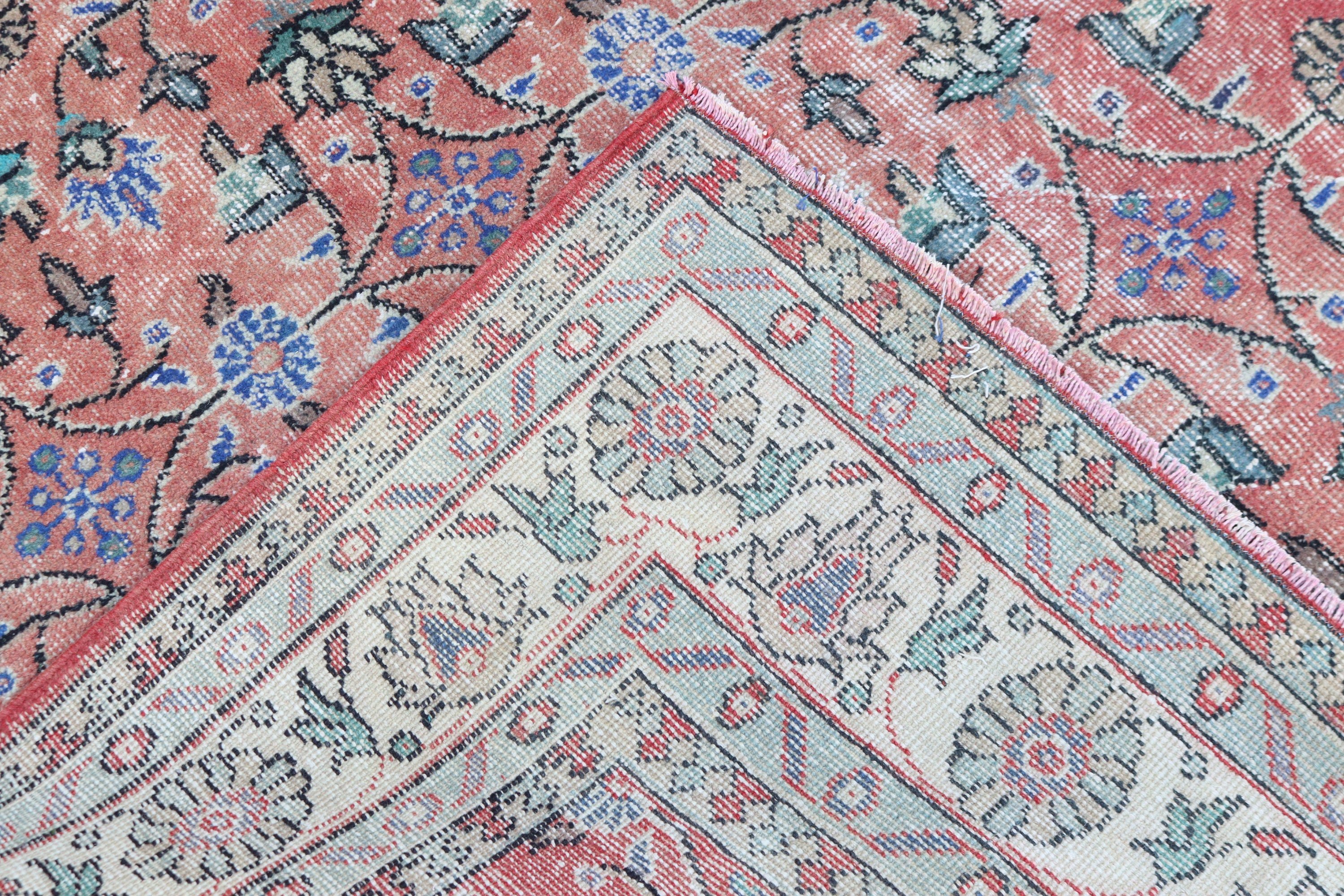 Türk Halısı, Mutfak Halıları, Vintage Halılar, 6.8x10.3 ft Büyük Boy Halı, Büyük Boy Vintage Halı, Estetik Halılar, Kırmızı Anadolu Halıları, Düz Dokuma Halı