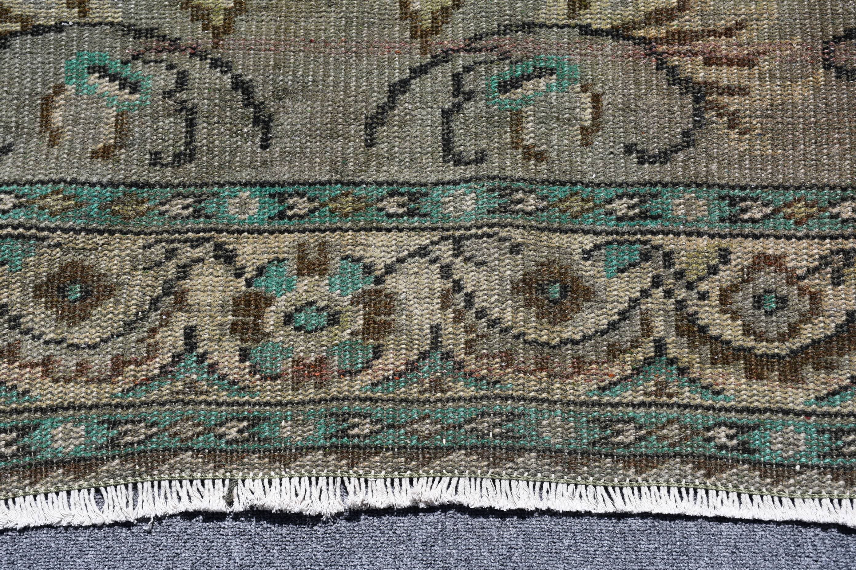 Floor Rug, Salon Rug, Anatolian Rug, Turkish Rugs, Vintage Rug, Rugs for Salon, Dining Room Rug, 6x9.6 ft Large Rugs, Green Anatolian Rug