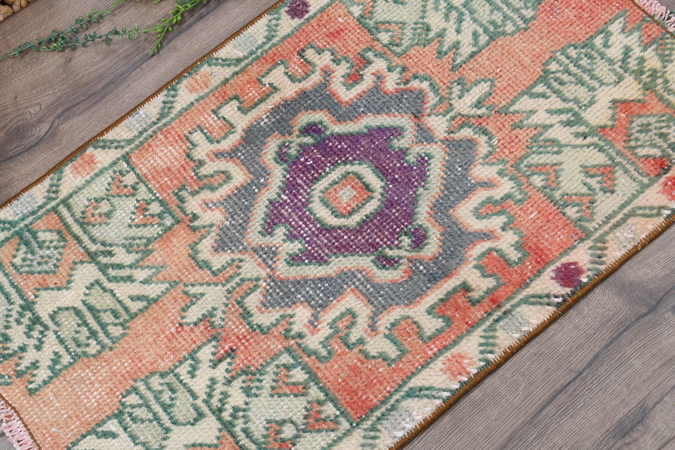 Wall Hanging Rugs, Home Decor Rug, Entry Rugs, Turkish Rug, Orange Floor Rug, Vintage Rug, 1.5x2.4 ft Small Rug, Custom Rug, Anatolian Rug