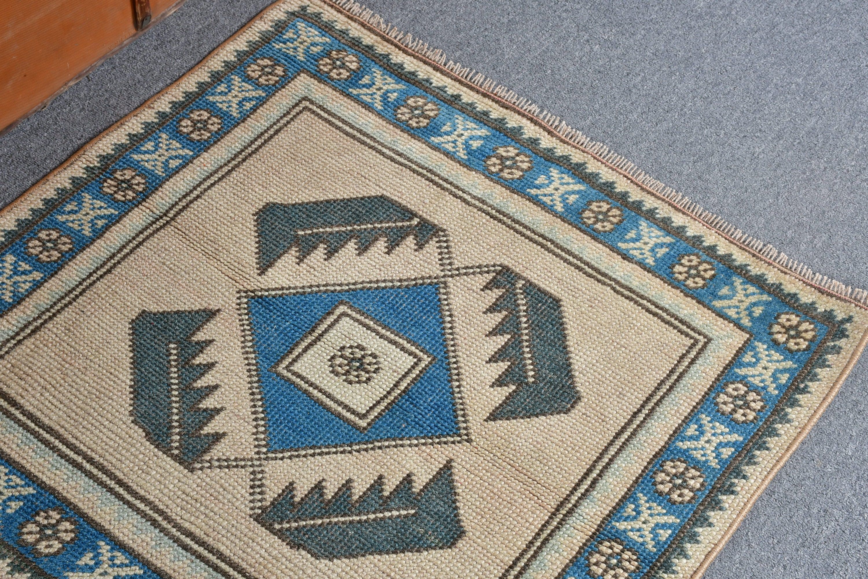 2,4x2,3 ft Küçük Halı, Ev Dekor Halıları, Türk Halıları, Kahverengi Havalı Halılar, Giriş Halısı, Vintage Halı, Yün Halılar, Çocuk Halısı, Araba Paspası Halıları