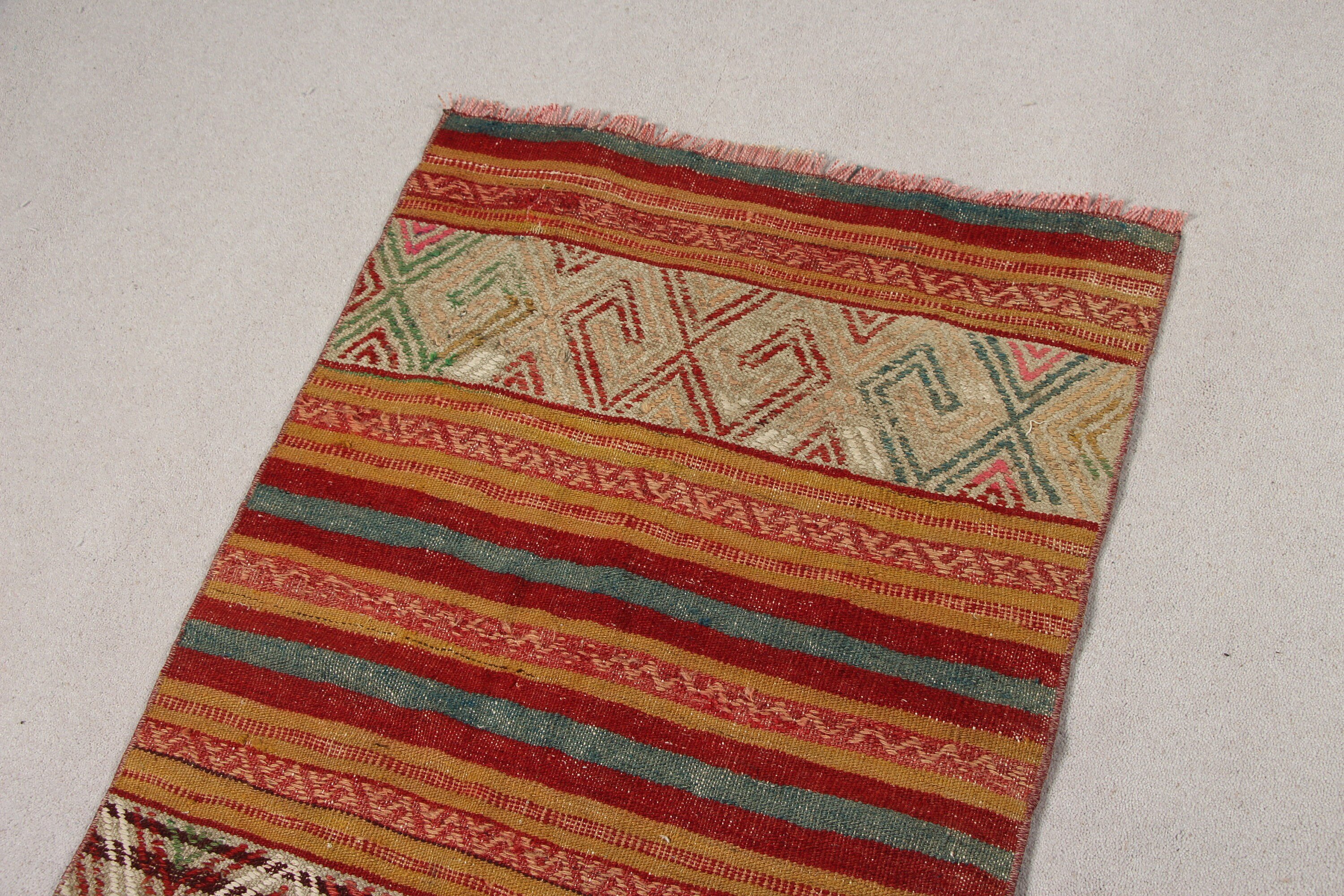 Kahverengi 2.1x2.9 ft Küçük Halı, Duvara Asılı Halı, Yer Halısı, Türk Halısı, Yatak Odası Halısı, Kilim, Eski Halı, Oushak Halıları, Vintage Halı