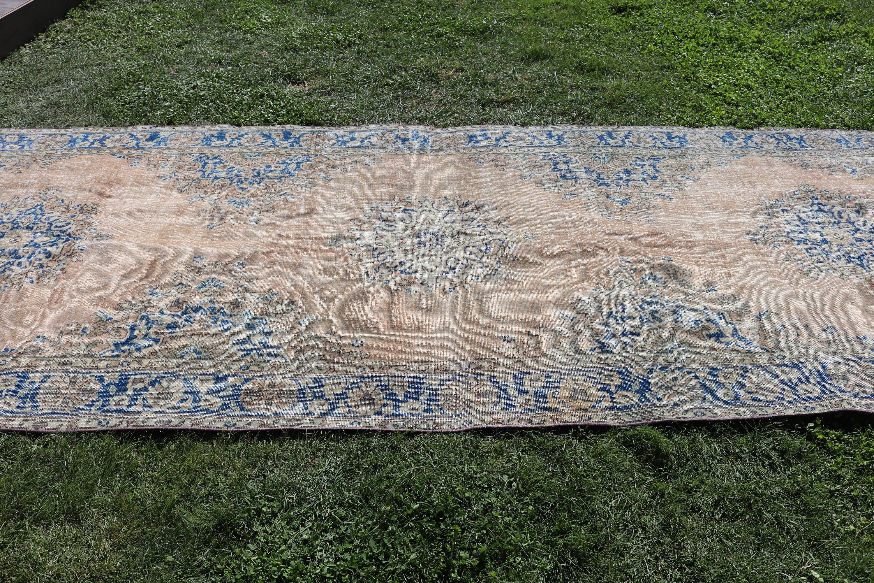 Turuncu Düz Dokuma Halı, Yer Halısı, Türk Halıları, Koridor Halıları, Vintage Halı, Vintage Runner Halısı, Boho Halıları, 4.6x13 ft Runner Halısı