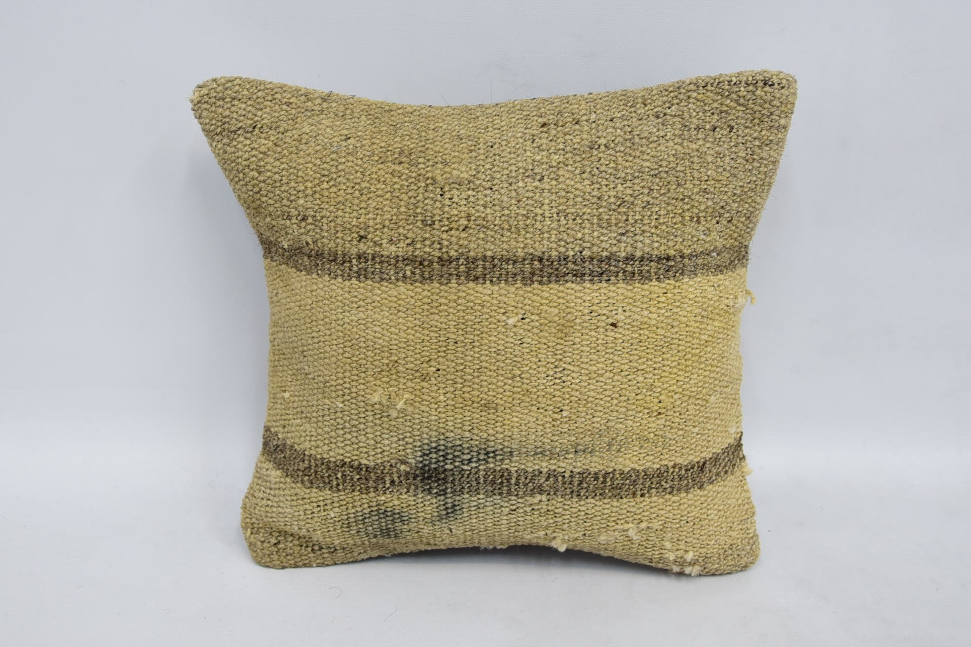 Oriental Cushion, Turkish Pillow, Antique Pillows, Interior Designer Pillow, Bolster Pillow, 12"x12" Beige Pillow