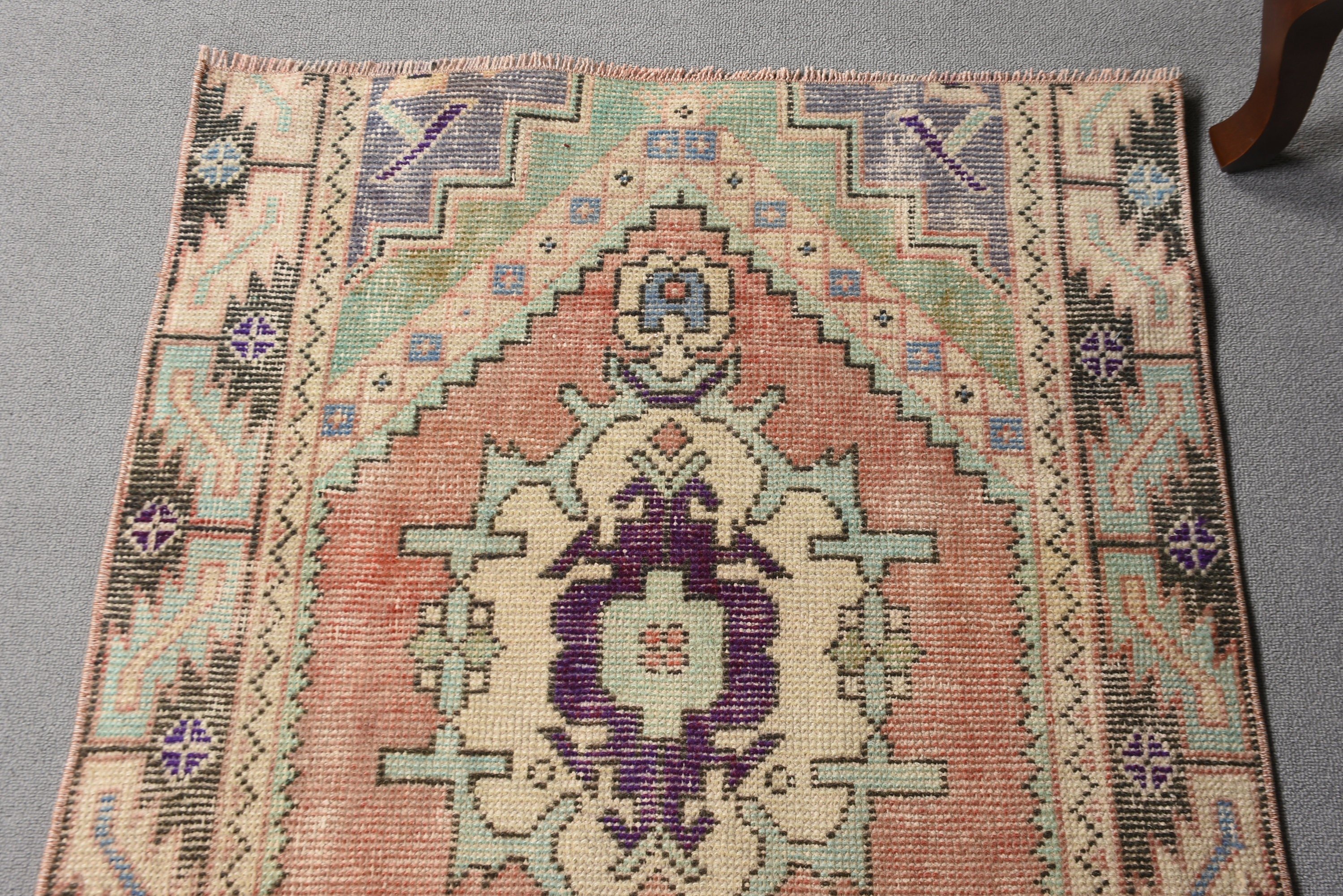 2.7x7.7 ft Runner Halıları, Türk Halısı, Ev Dekorasyonu Halıları, Koridor Halıları, Turuncu El Dokuma Halıları, Fas Halısı, Vintage Runner Halısı, Vintage Halılar