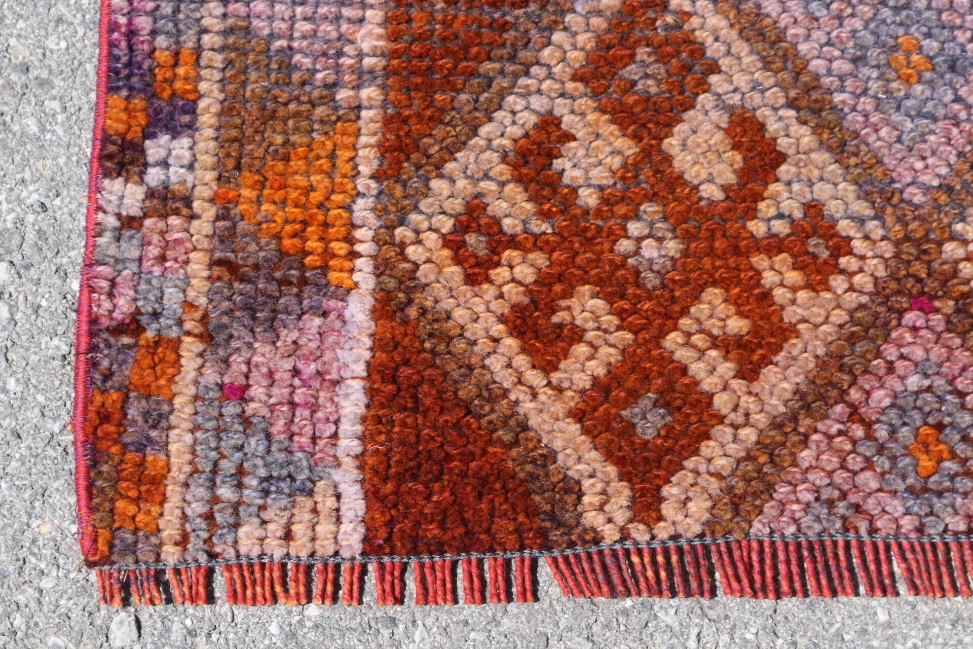 Cool Rug, Turkish Rug, Corridor Rug, Hallway Rugs, Orange Antique Rugs, Rugs for Stair, Vintage Rugs, 2.6x7.7 ft Runner Rug, Wool Rug