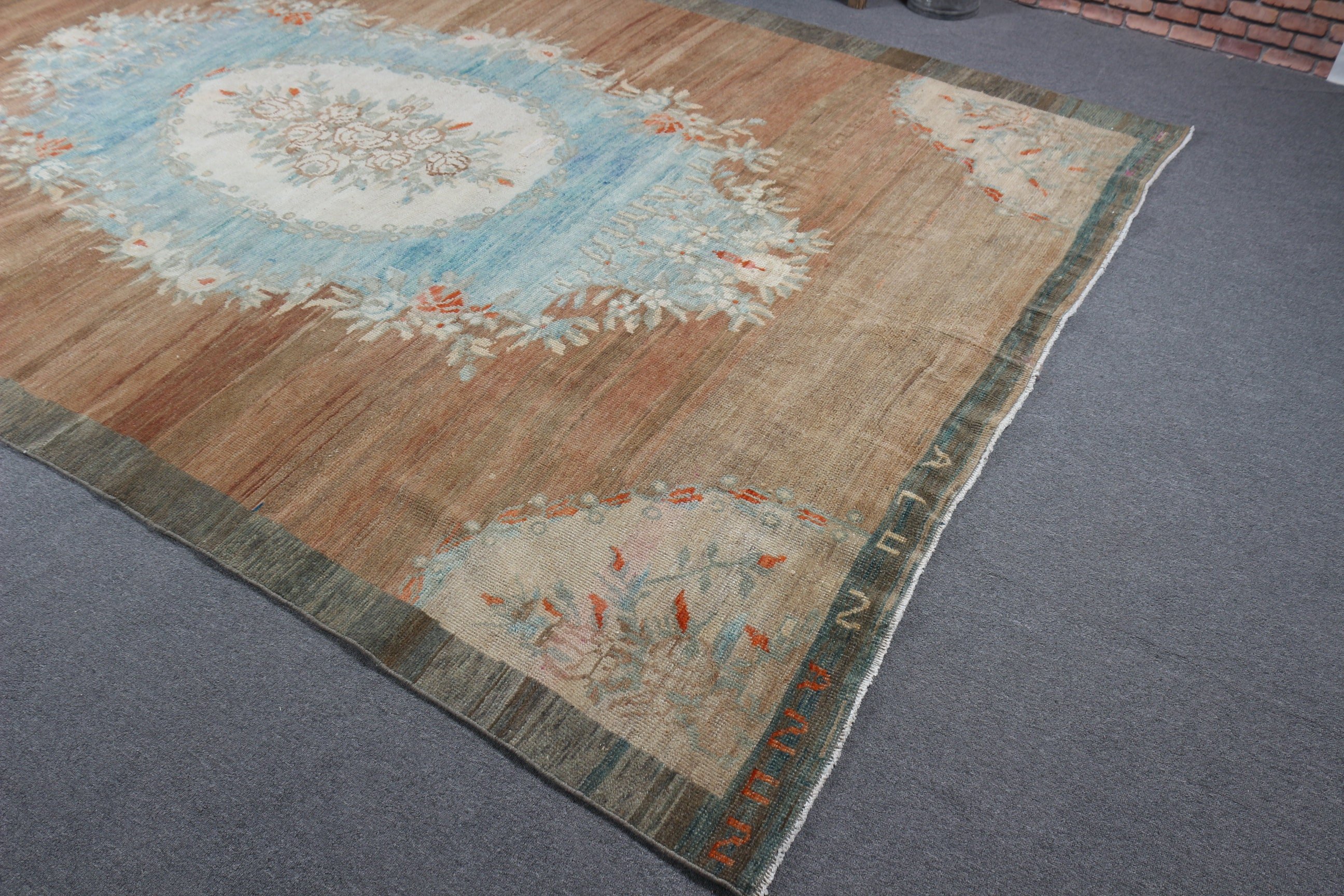 Oversize Vintage Rugs, 6.8x10.8 ft Oversize Rugs, Vintage Rug, Anatolian Rugs, Living Room Rugs, Turkish Rug, Brown Cool Rug