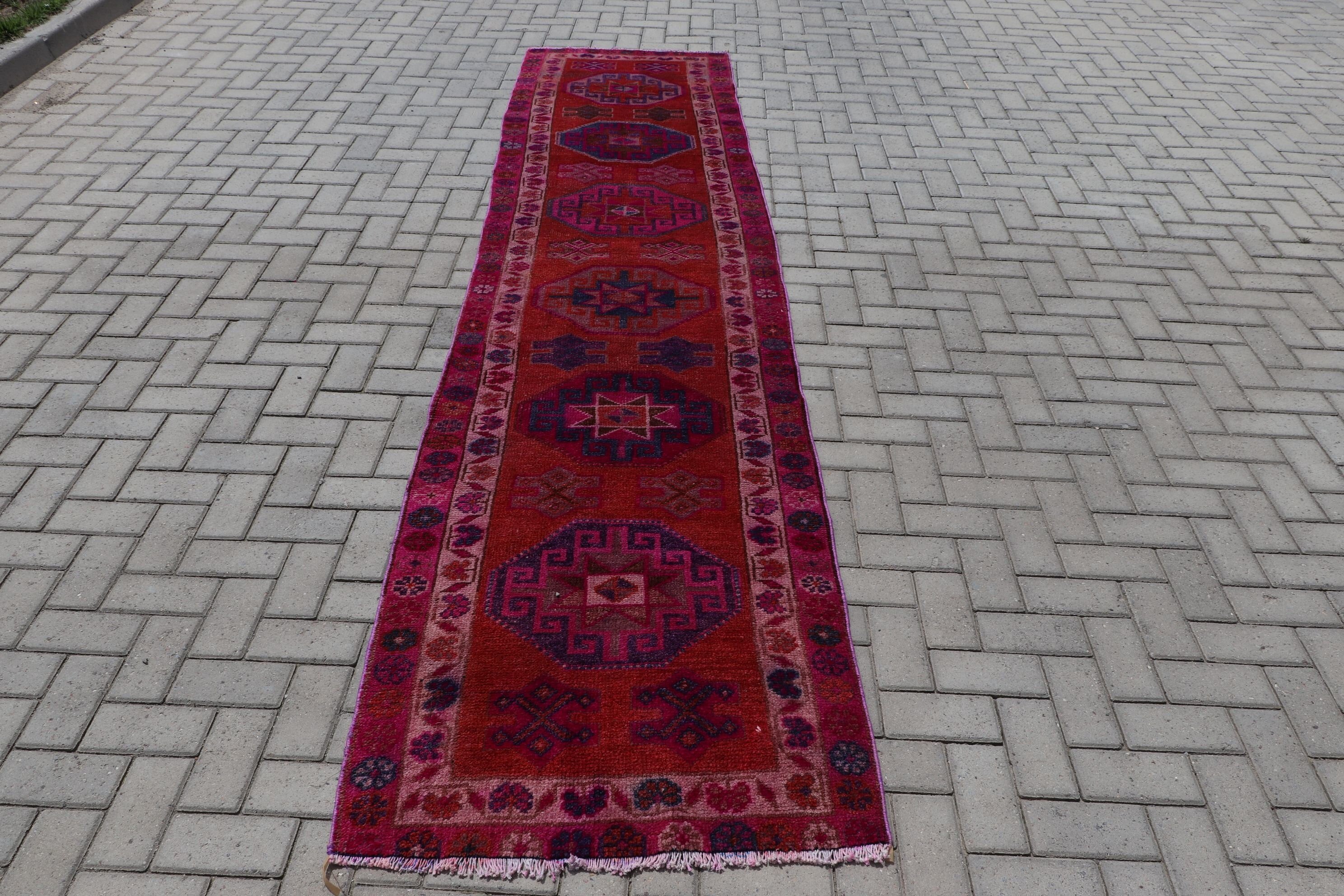 Koridor Halısı, Antika Halı, Merdiven Halıları, Vintage Halılar, 2,8x12,1 ft Runner Halıları, Mutfak Halıları, Yer Halıları, Turuncu Antika Halı, Türk Halısı