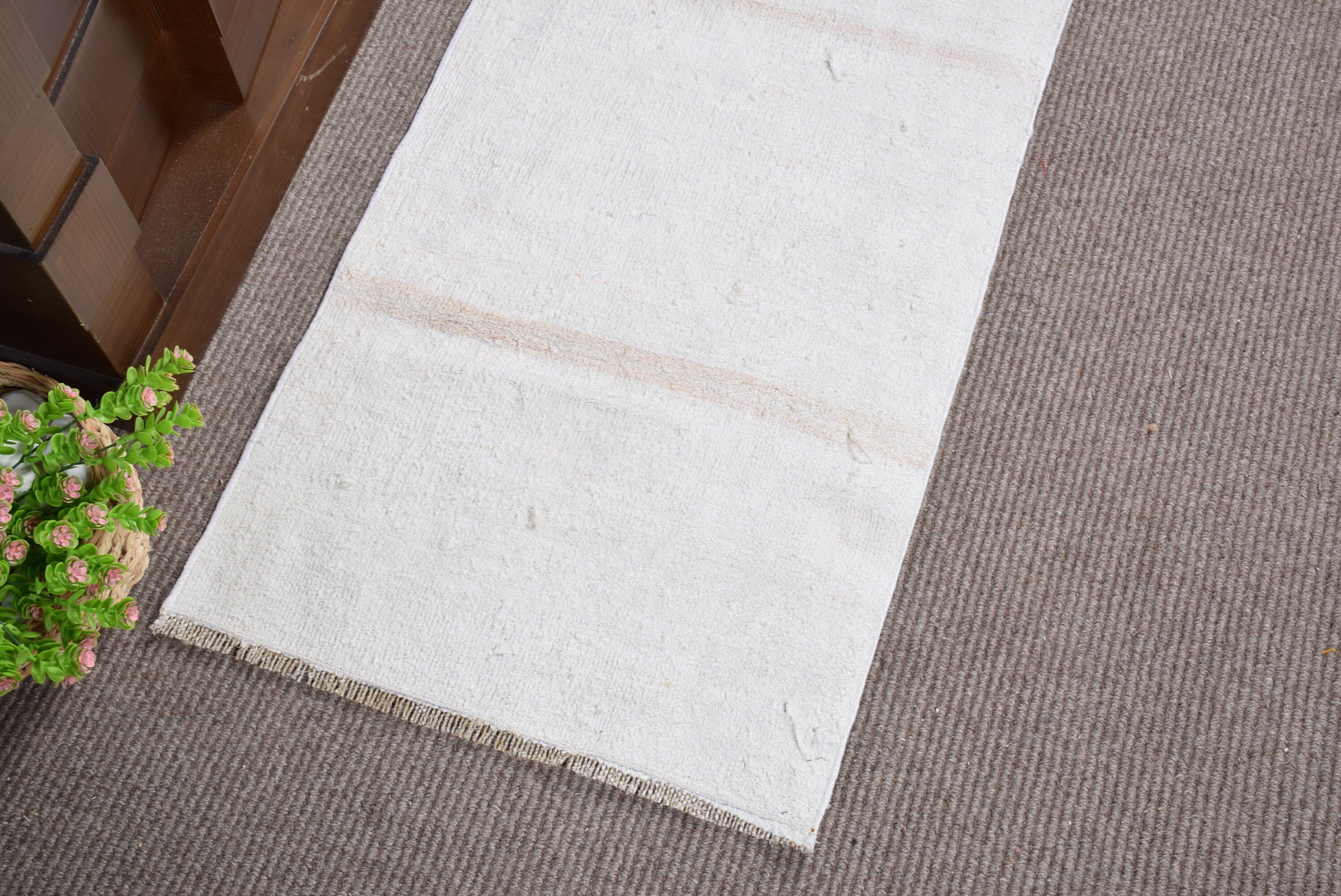 Moroccan Rug, Vintage Rugs, Car Mat Rug, Turkish Rug, Eclectic Rug, Bedroom Rugs, Beige Anatolian Rugs, Kitchen Rugs, 1.7x3.8 ft Small Rug