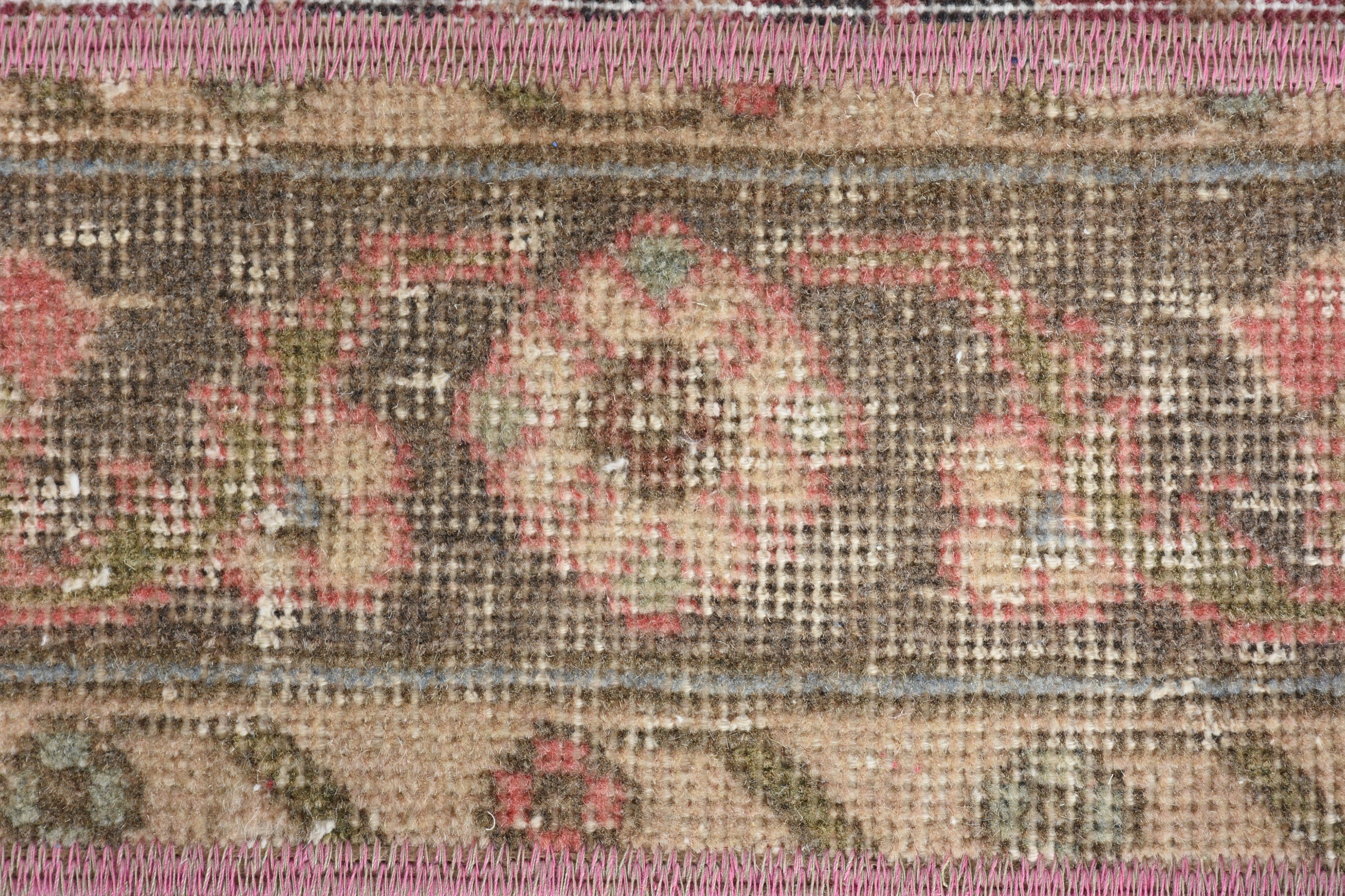 Pembe Ev Dekor Halıları, Mutfak Halıları, 1.9x2.8 ft Küçük Halı, Oryantal Halı, Vintage Halı, Anadolu Halısı, Türk Halısı, Banyo Halısı, Sanat Halısı