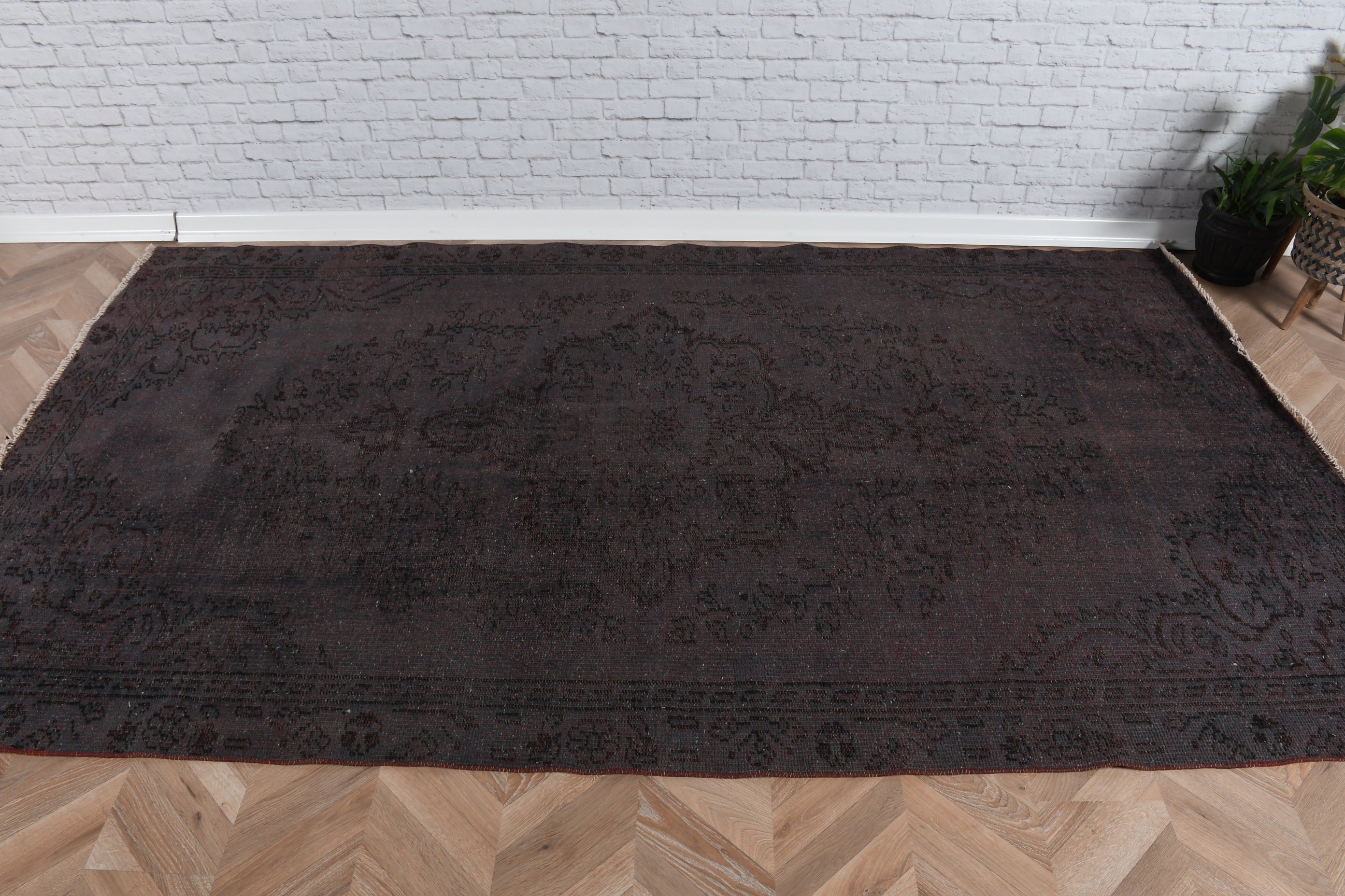 Türk Halısı, Yün Halıları, Oturma Odası Halıları, Gri Soğuk Halı, Fas Halıları, Büyük Oushak Halıları, 5.2x8.9 ft Büyük Halılar, Vintage Halı, Boho Halısı