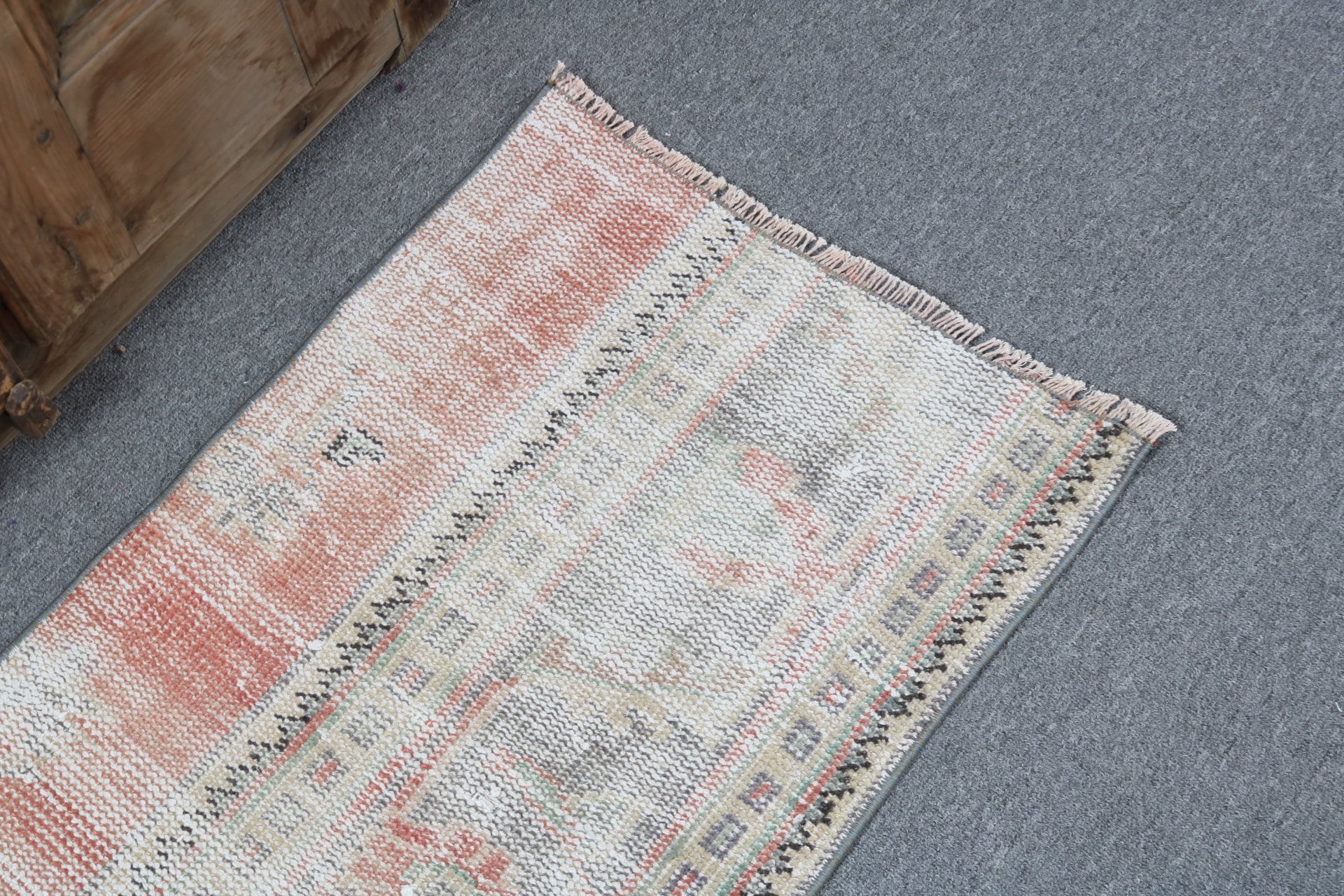 Anatolian Rugs, Orange Modern Rug, Kitchen Rugs, 1.6x3.2 ft Small Rugs, Turkish Rug, Small Vintage Rug, Entry Rugs, Boho Rugs, Vintage Rugs