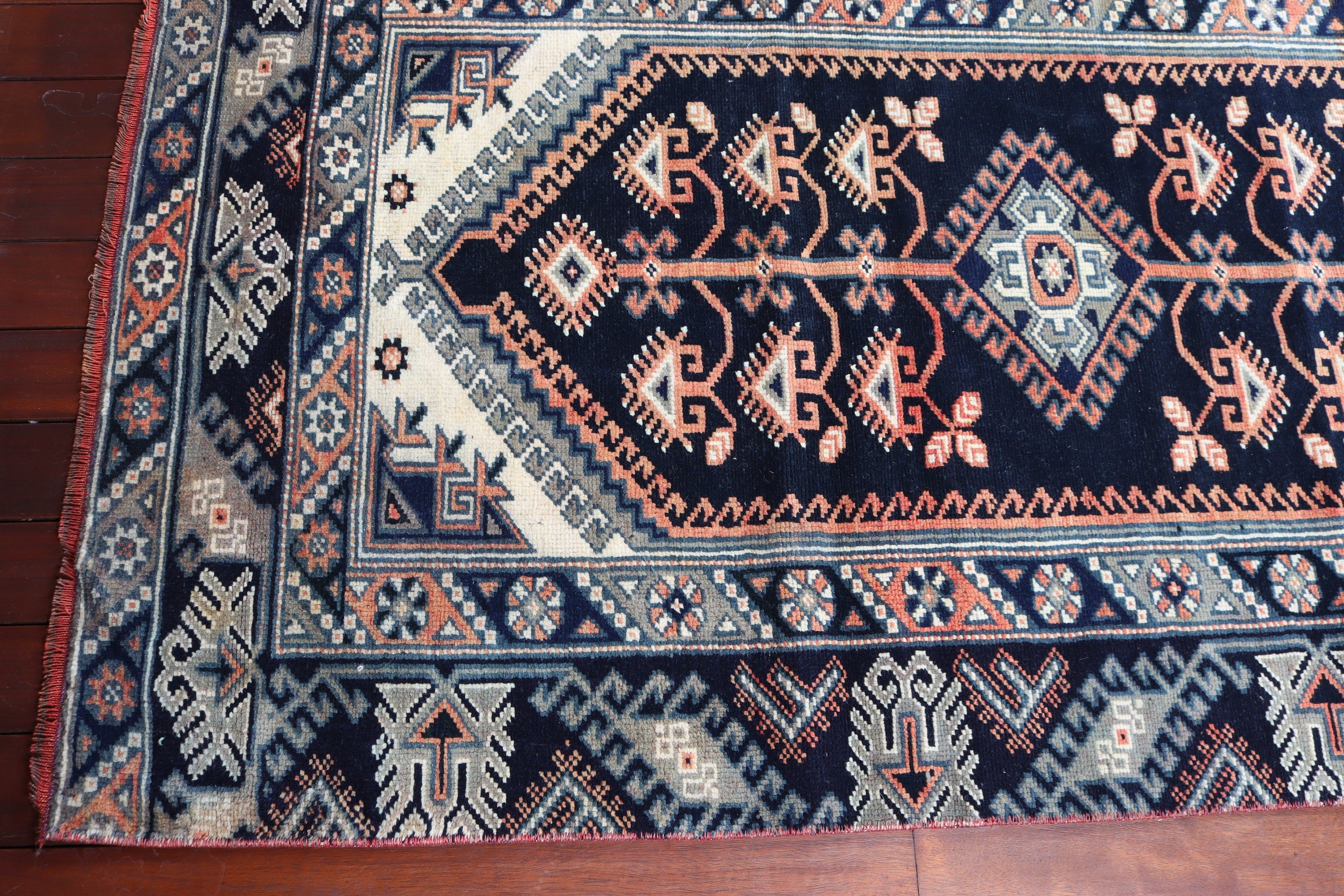 3.4x6 ft Accent Rugs, Decorative Rugs, Blue Floor Rugs, Rugs for Nursery, Cool Rugs, Oriental Rug, Turkish Rugs, Kitchen Rugs, Vintage Rug