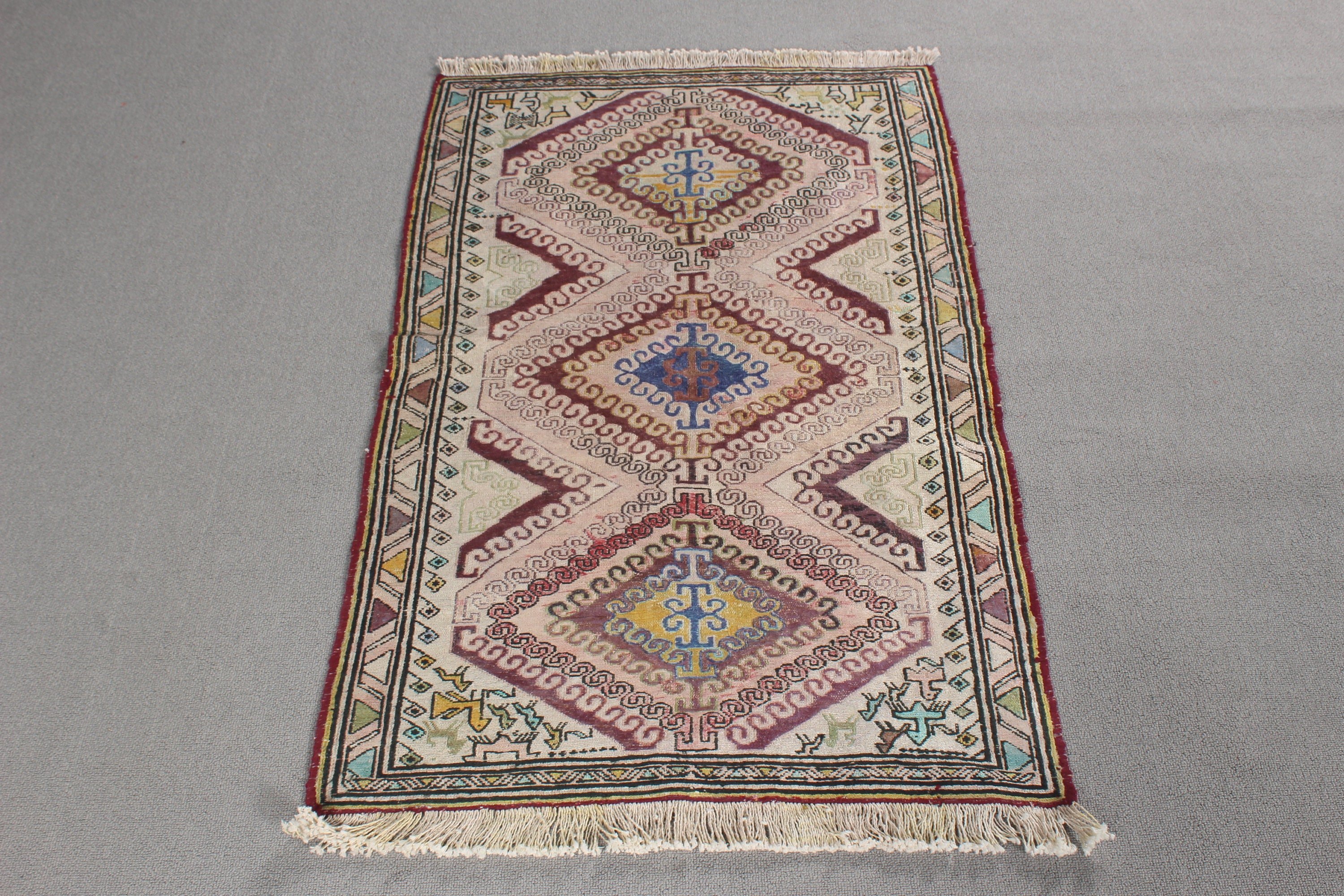 2.4x3.8 ft Küçük Halılar, Bej Mutfak Halısı, Lüks Halı, Türk Halısı, Geometrik Halılar, Kilim, Araba Paspas Halısı, Çocuk Halıları, Vintage Halılar