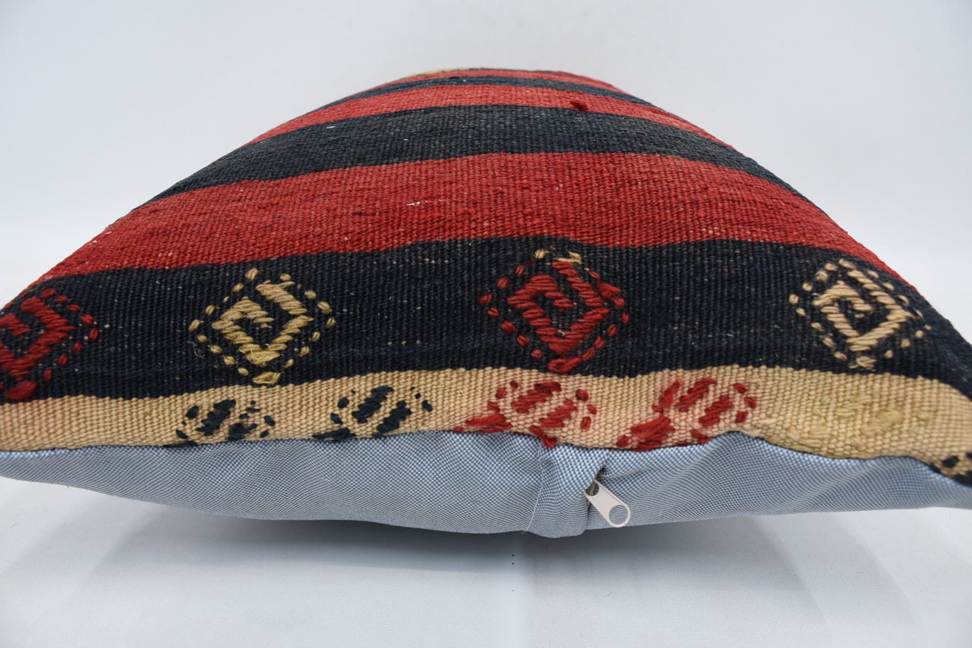 Interior Designer Pillow, 16"x24" Red Cushion, Morroccon Kilim Cushion Cushion Case, Ethnical Kilim Rug Pillow, Home Decor Pillow