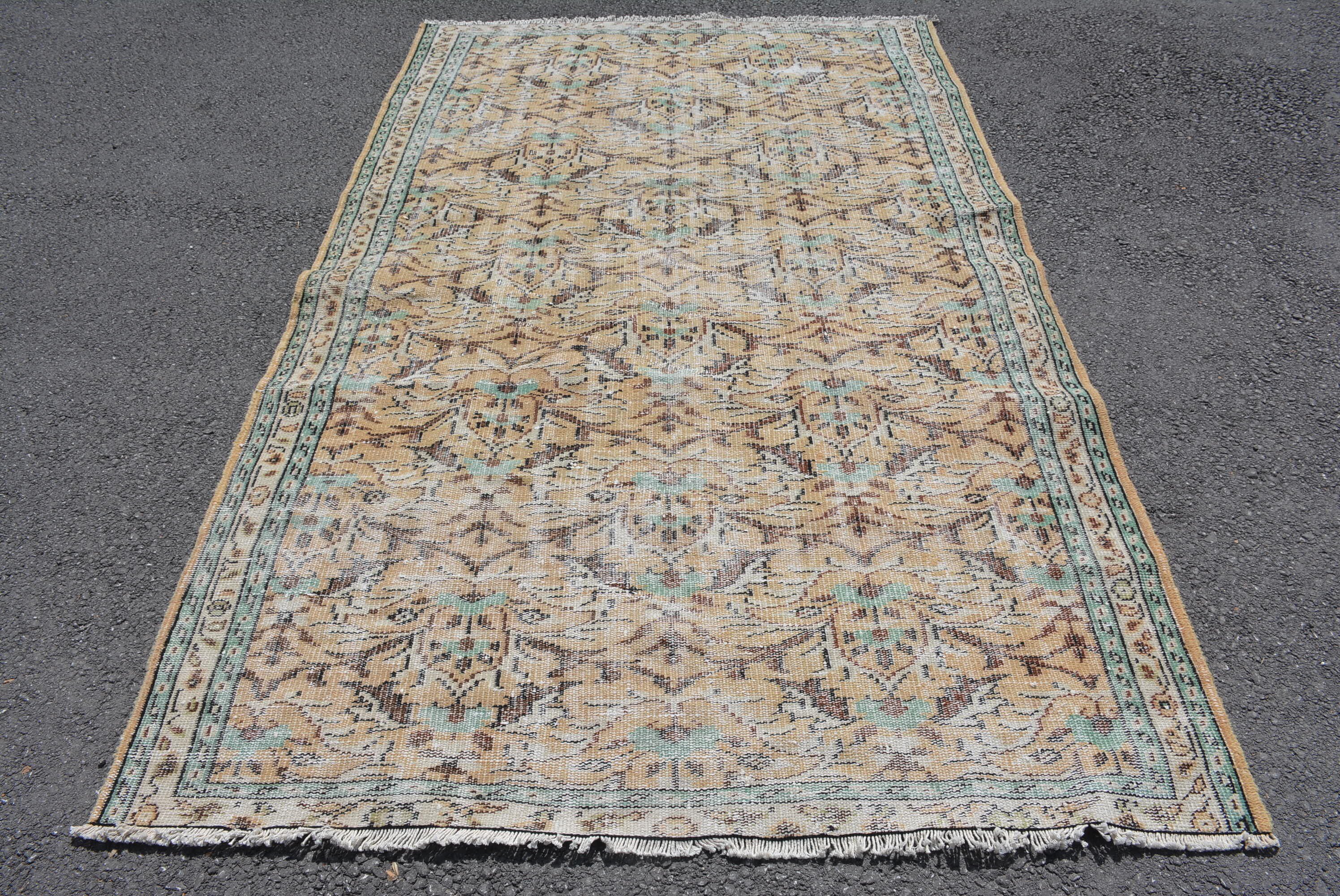 Living Room Rug, Nomadic Rug, Turkish Rug, 5.1x8.4 ft Large Rugs, Vintage Rug, Anatolian Rug, Kitchen Rugs, Salon Rug, Rugs for Salon