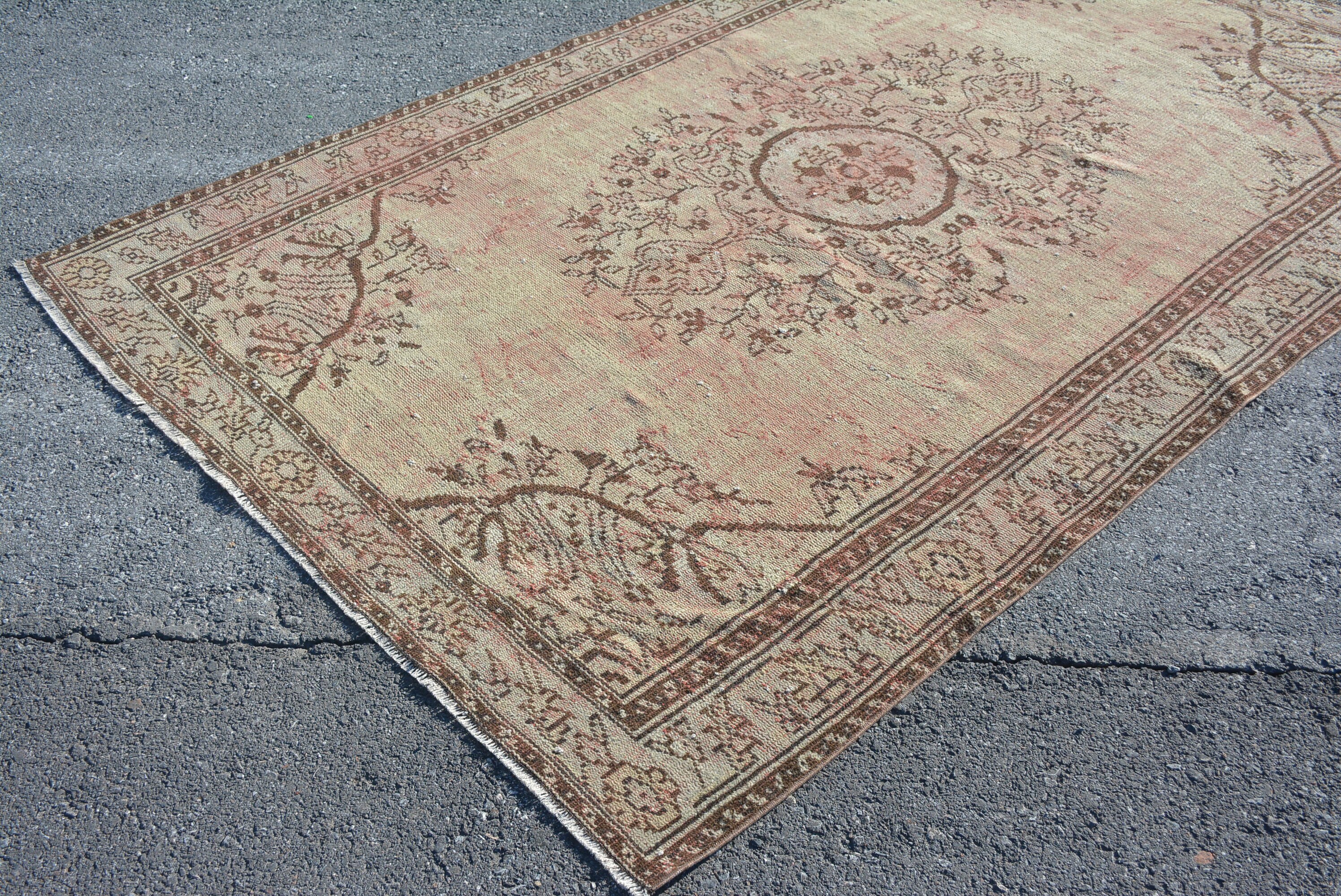 Pale Rug, Floor Rug, Dining Room Rug, Vintage Rug, Living Room Rug, 5.7x8.7 ft Large Rugs, Old Rug, Rugs for Bedroom, Turkish Rug, Cool Rug