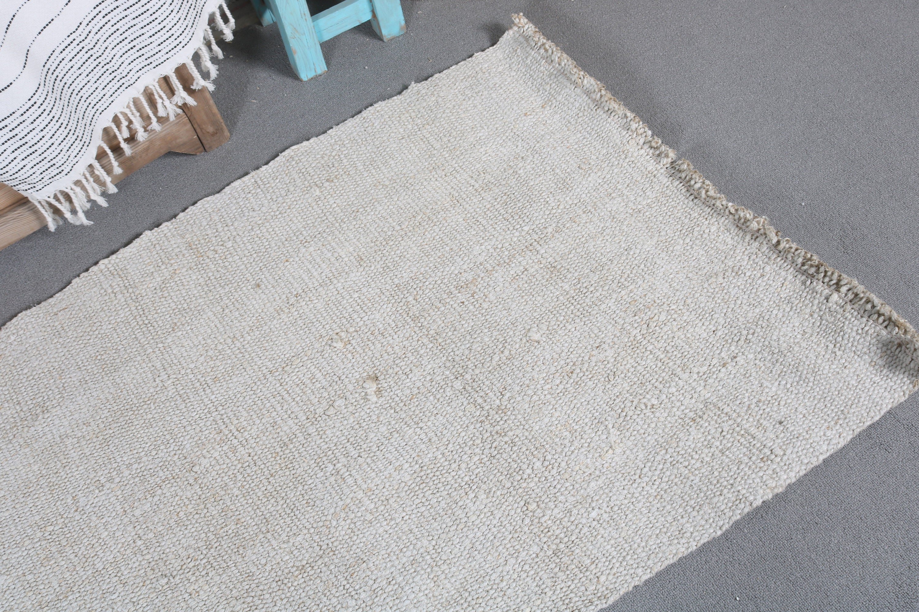 Beige Cool Rug, Handmade Rugs, Bathroom Rug, Moroccan Rugs, Kitchen Rug, Turkish Rug, 2.7x5.5 ft Small Rug, Vintage Rug, Rugs for Car Mat