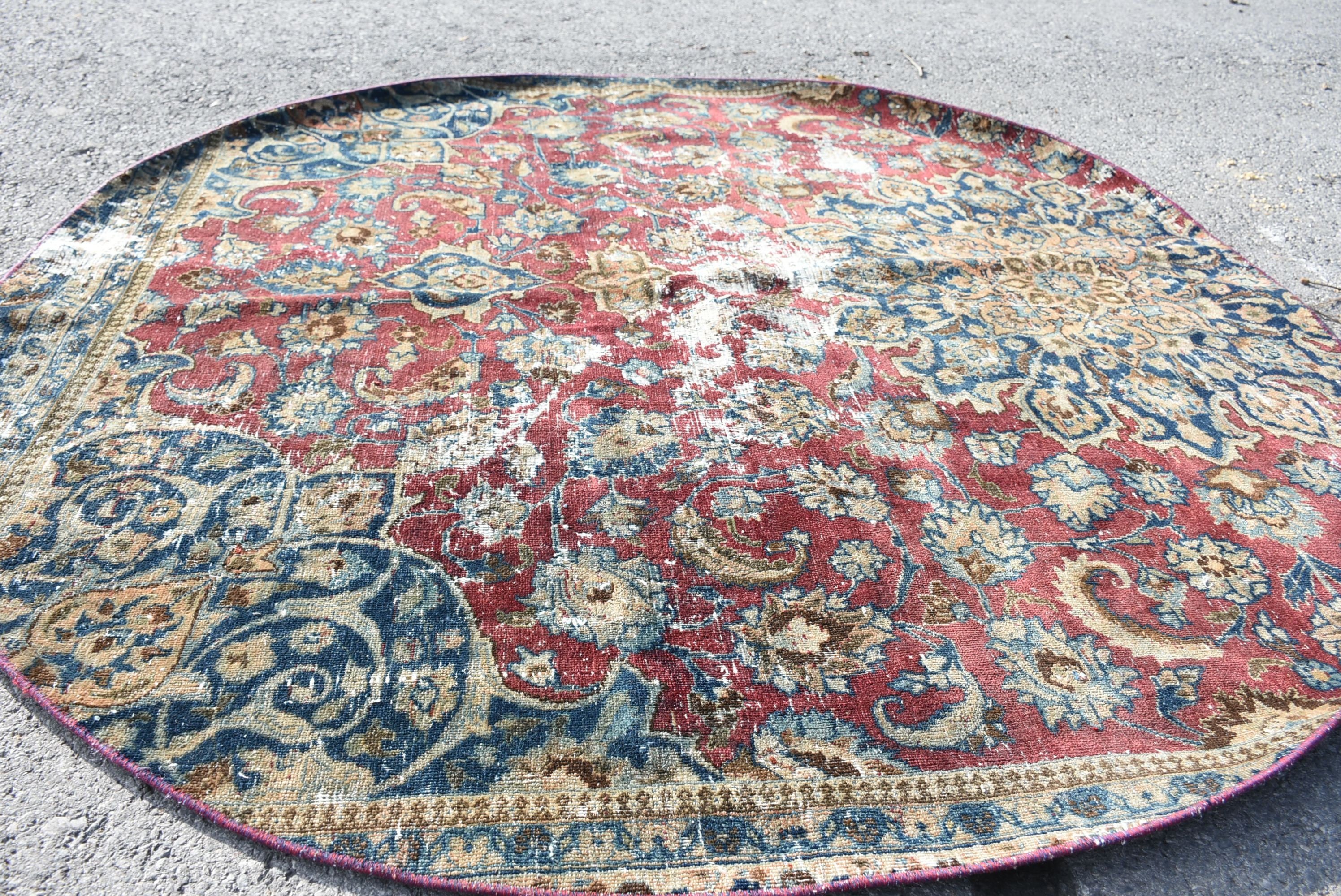 Alan Halıları, Yemek Odası Halısı, Kabile Halısı, Mutfak Halısı, 5.6x5.6 ft Alan Halısı, Kırmızı Yatak Odası Halısı, Ev Dekor Halısı, Vintage Halı, Türk Halısı