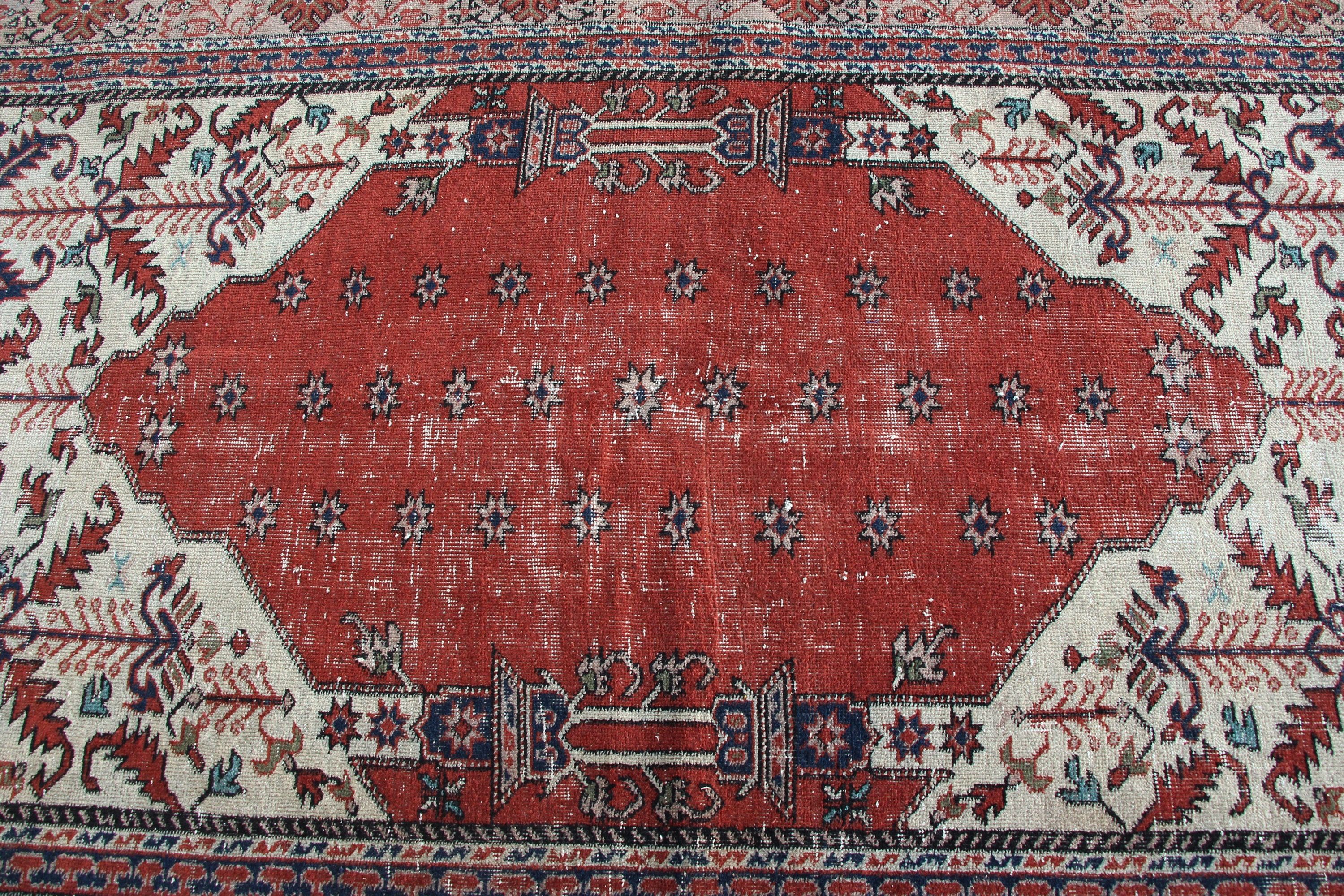 Anatolian Rug, Bedroom Rug, Turkish Rug, Orange  4.8x8 ft Area Rug, Rugs for Indoor, Kitchen Rug, Natural Rug, Vintage Rugs