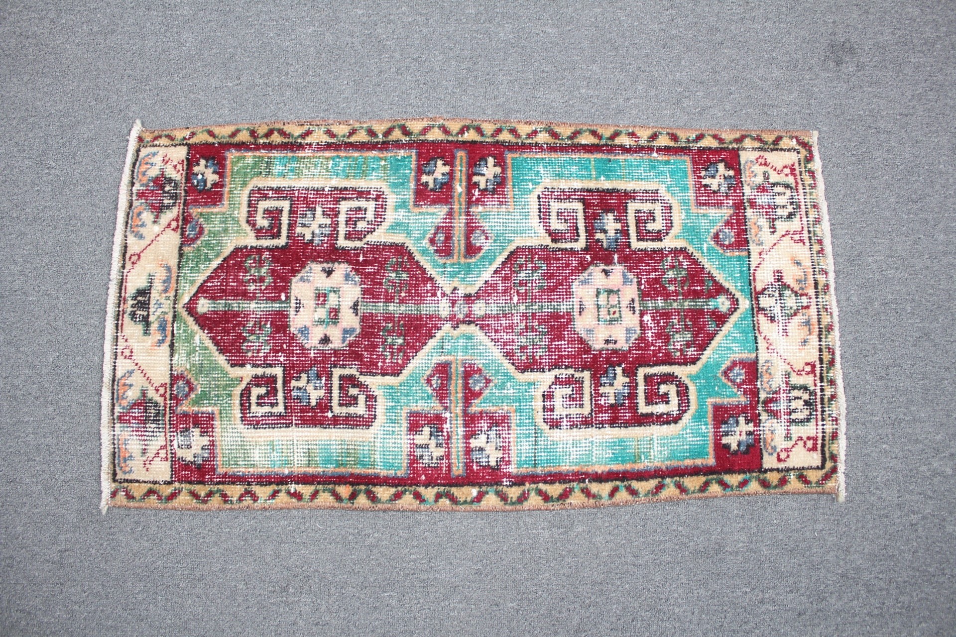 Car Mat Rug, Moroccan Rugs, 1.5x2.9 ft Small Rug, Antique Rugs, Rugs for Car Mat, Pastel Rug, Red Kitchen Rug, Vintage Rugs, Turkish Rug